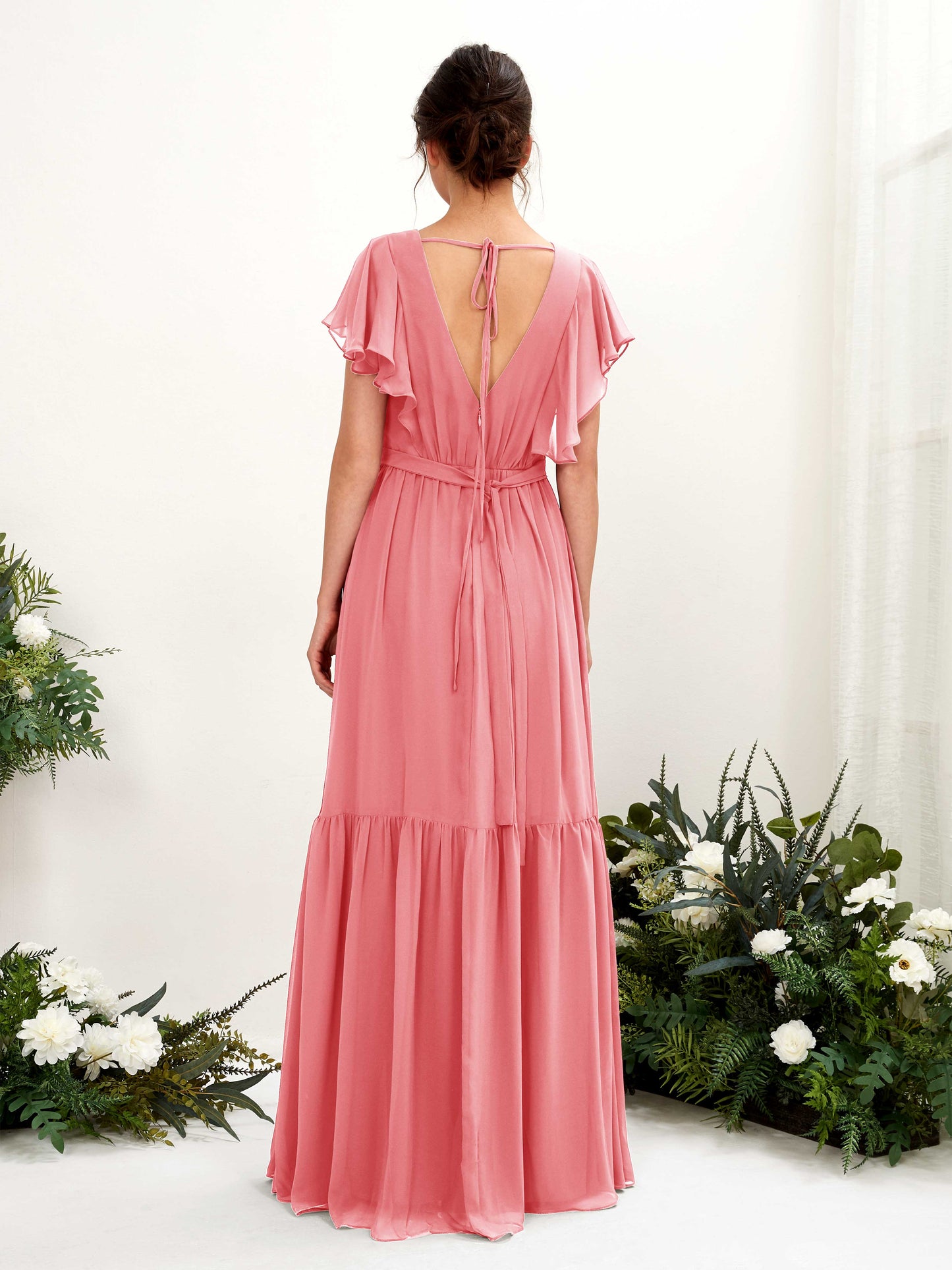 Chaya Coral Pink Maxi Dress