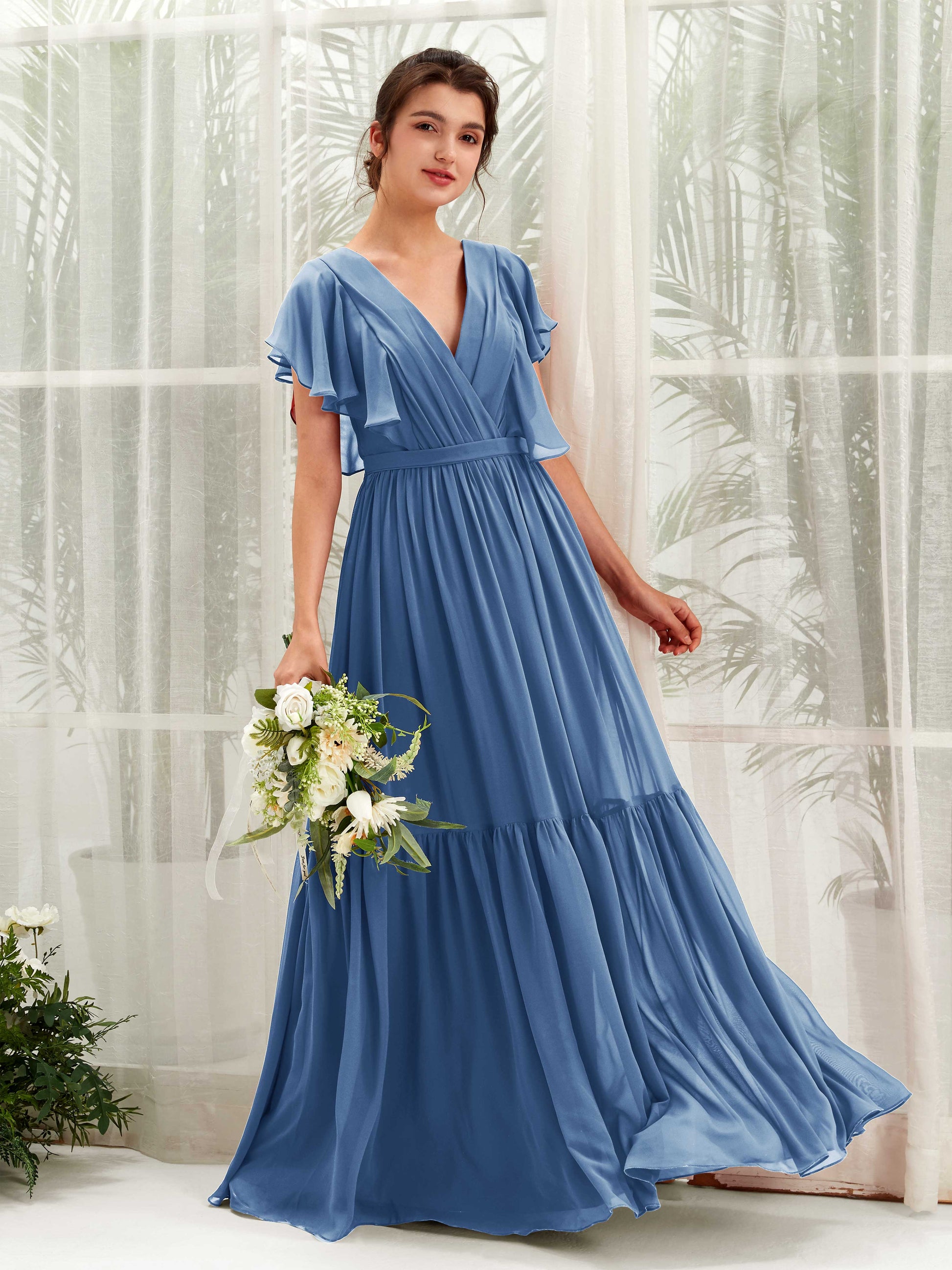 Chaya Dusty Blue Maxi Dress