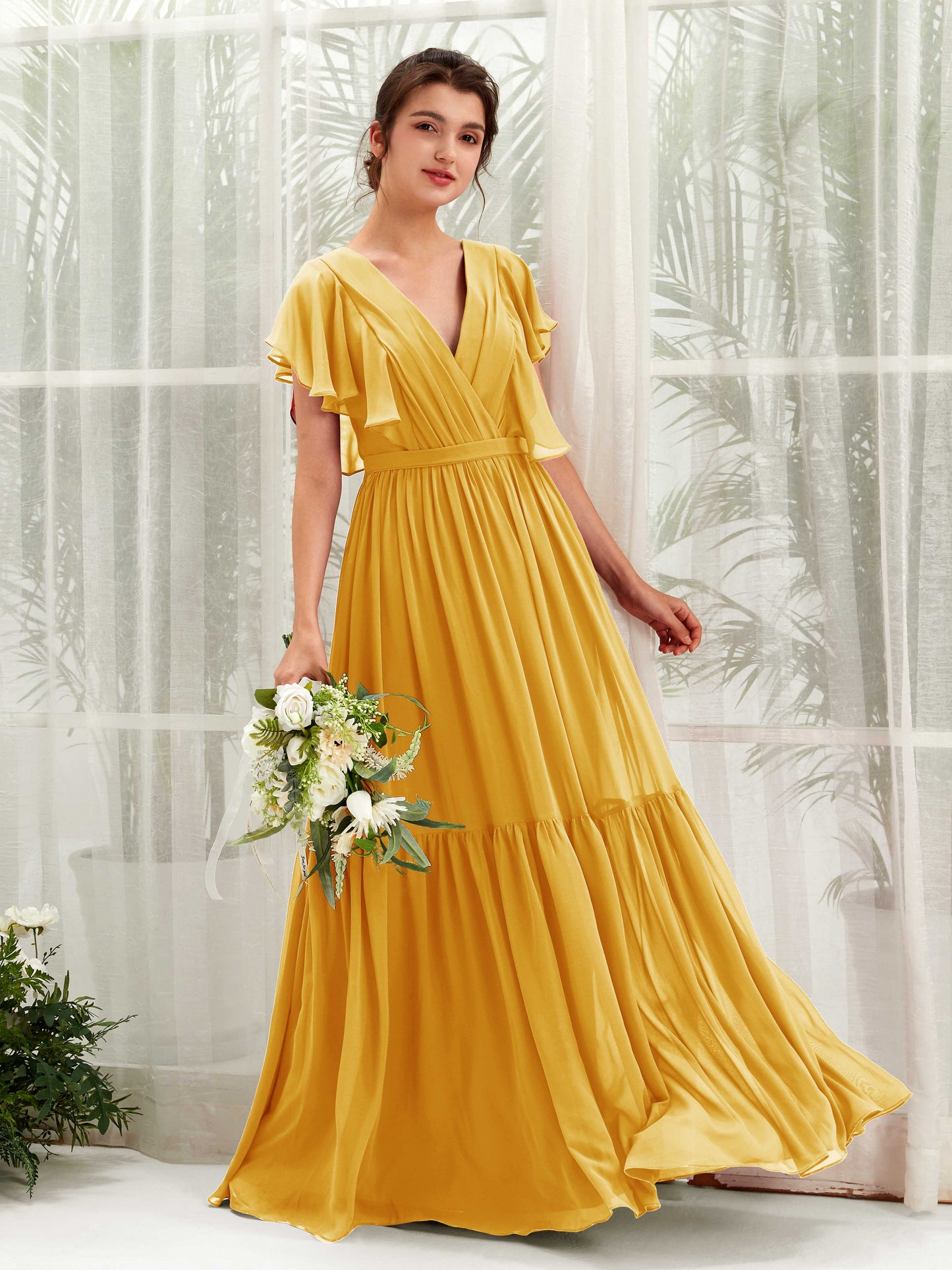 Chaya Mustard Yellow Maxi Dress