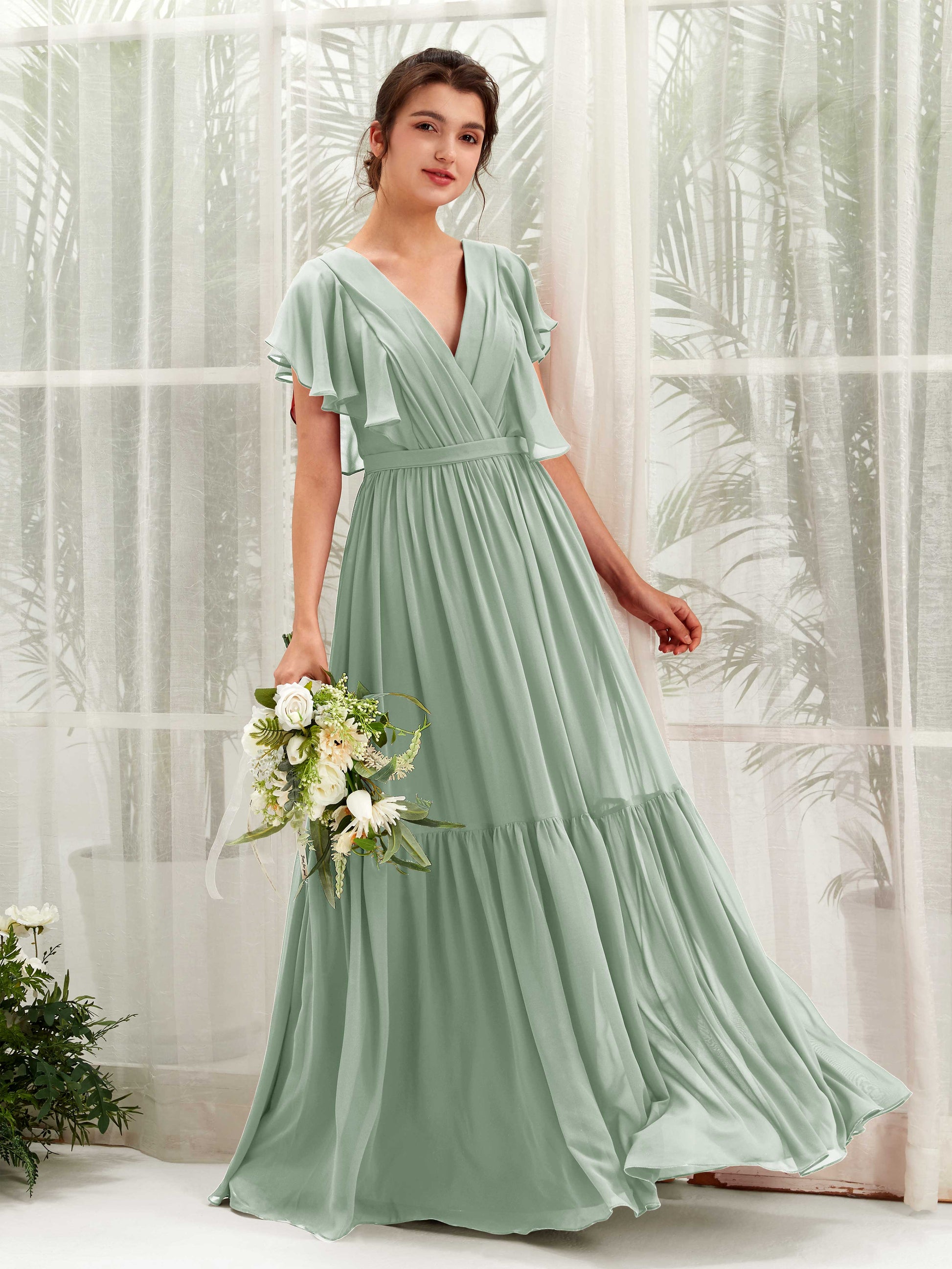 Chaya Sage Green Maxi Dress