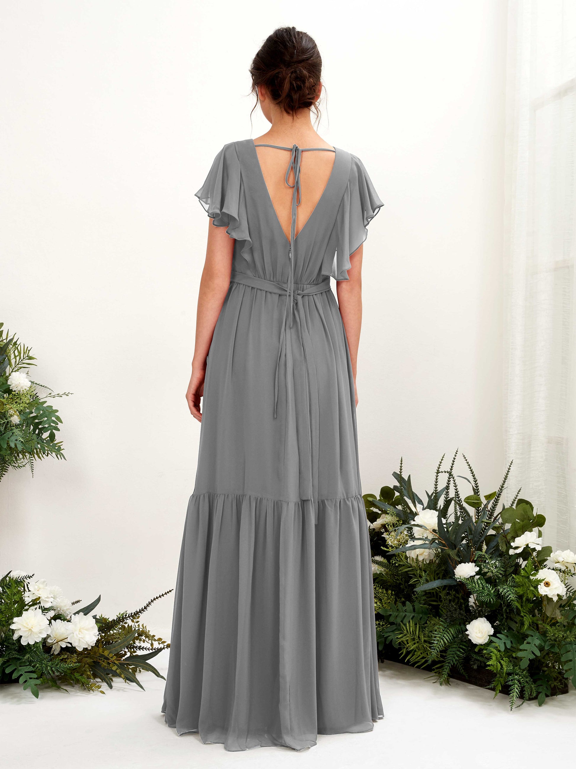 Chaya Steel Gray Maxi Dress