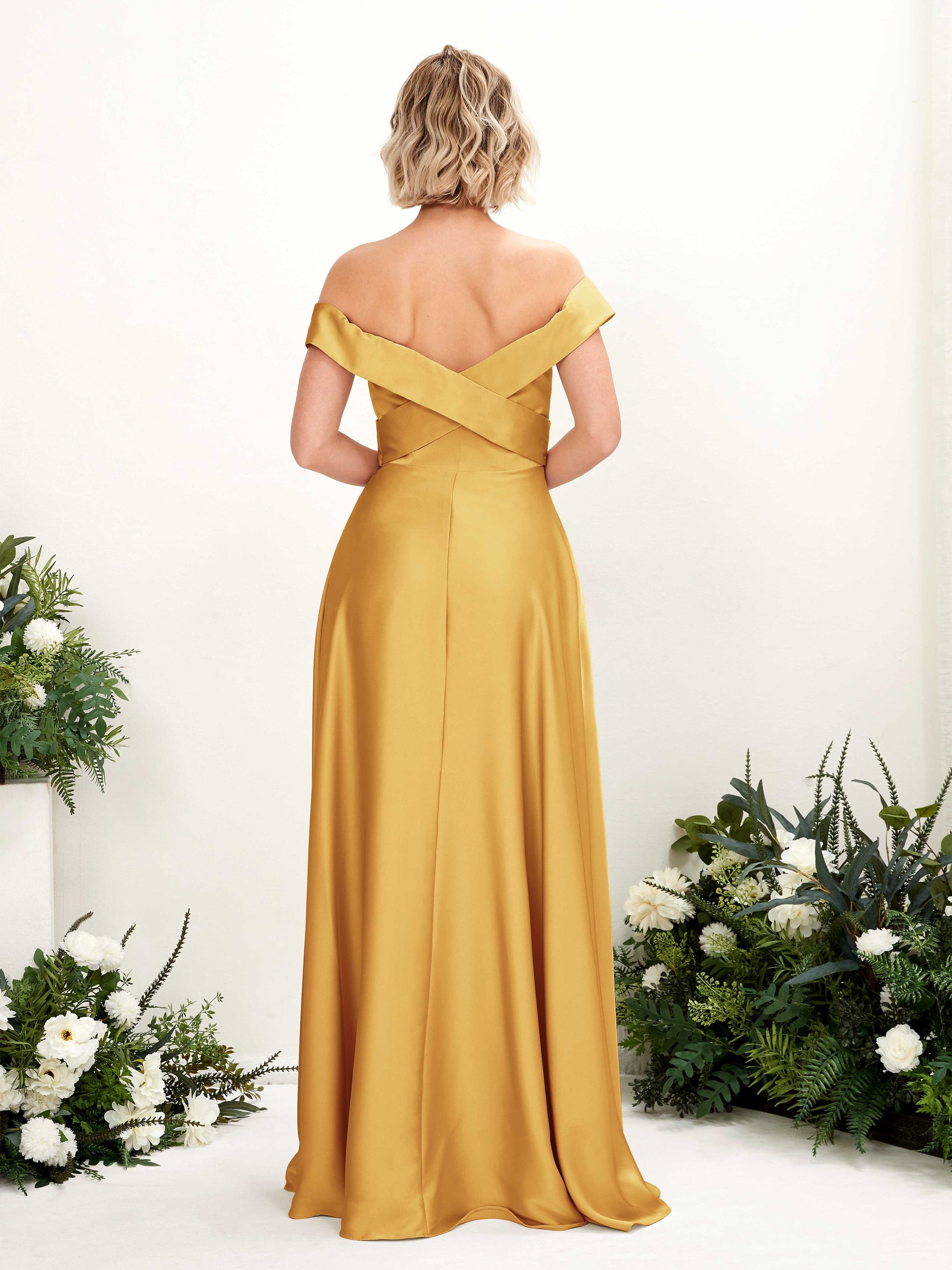 Chloe Canary Satin Maxi Dress