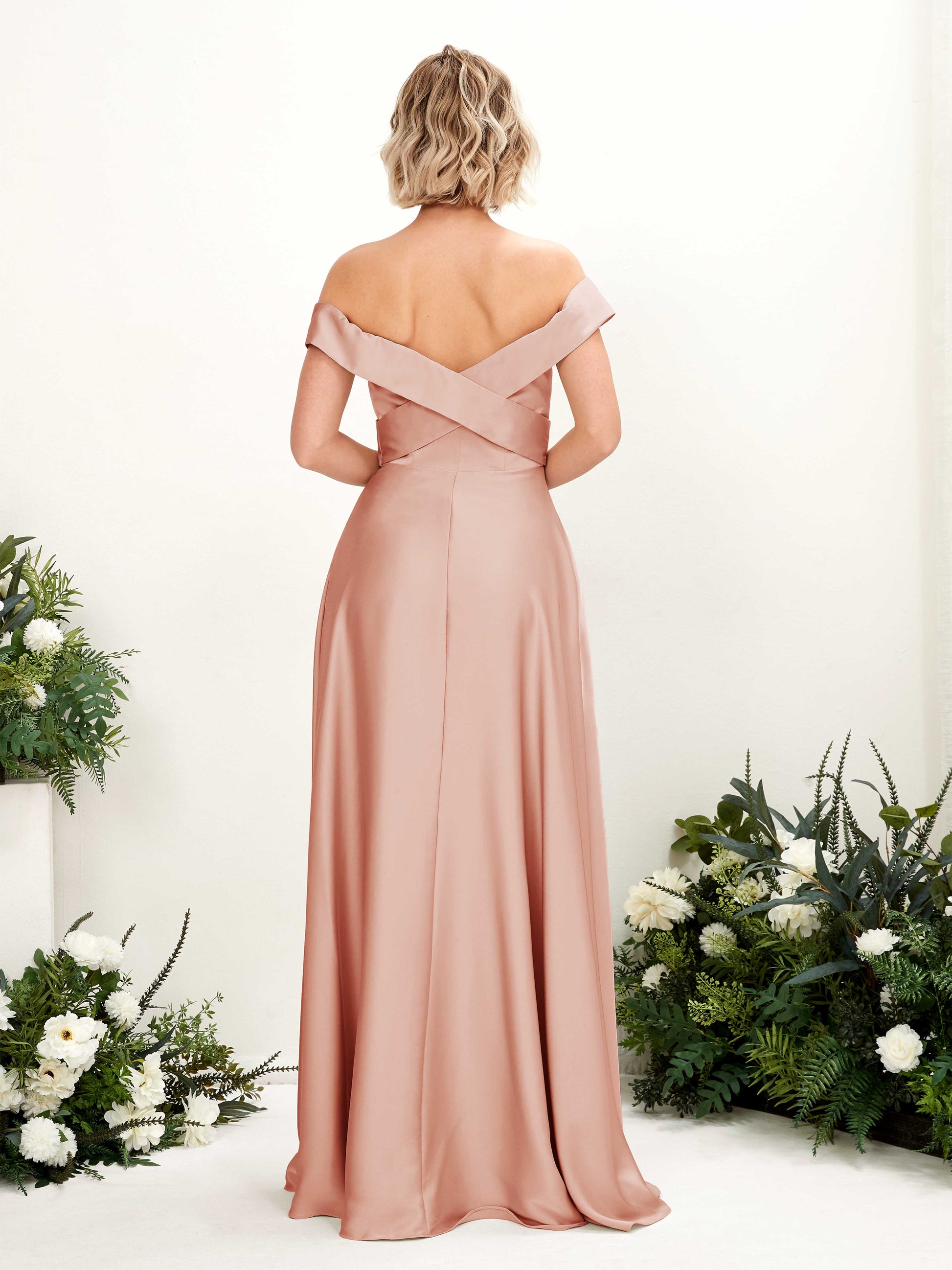 Chloe Cantaloupe Satin Maxi Dress