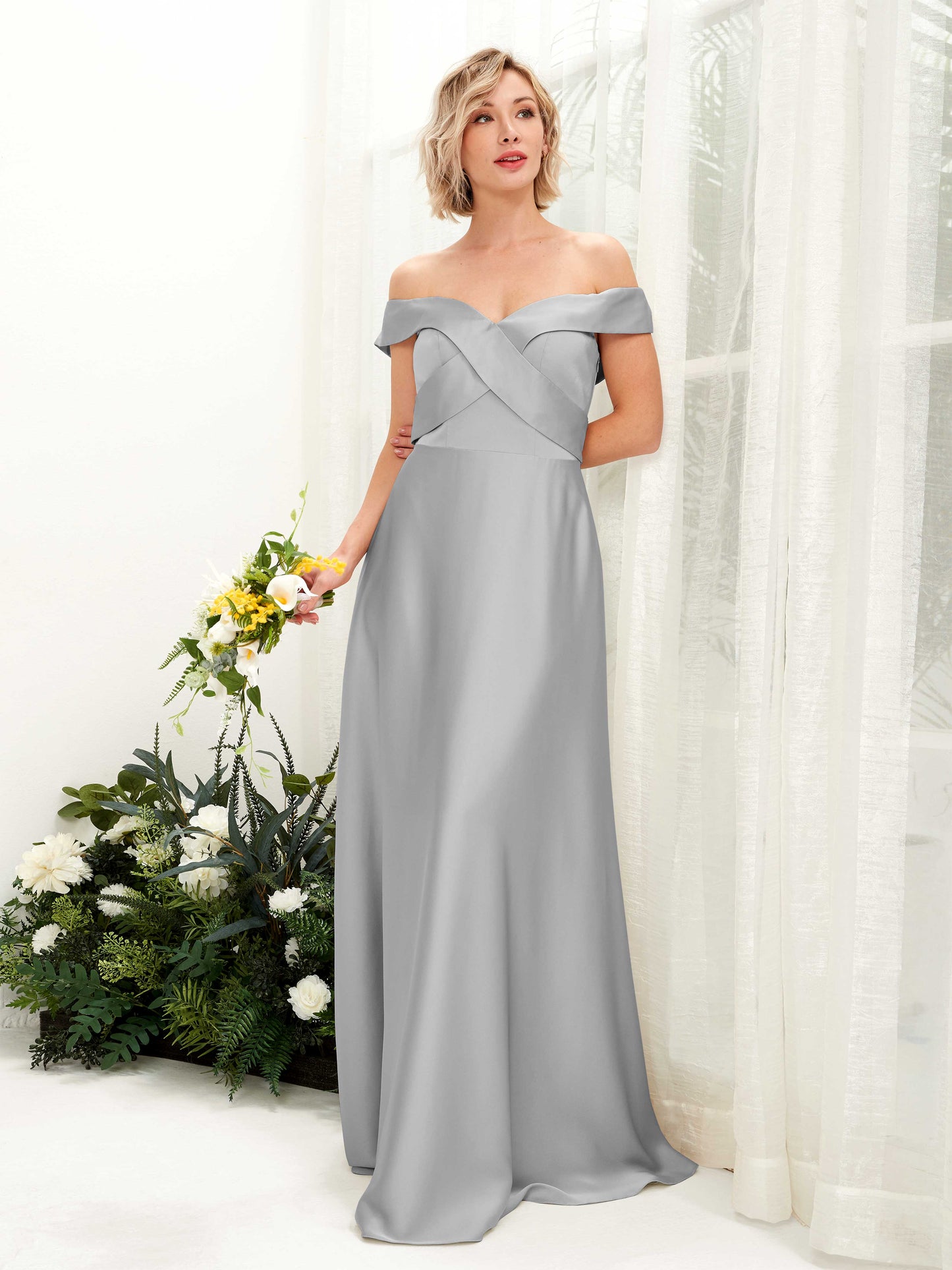 Chloe Dove Satin Maxi Dress