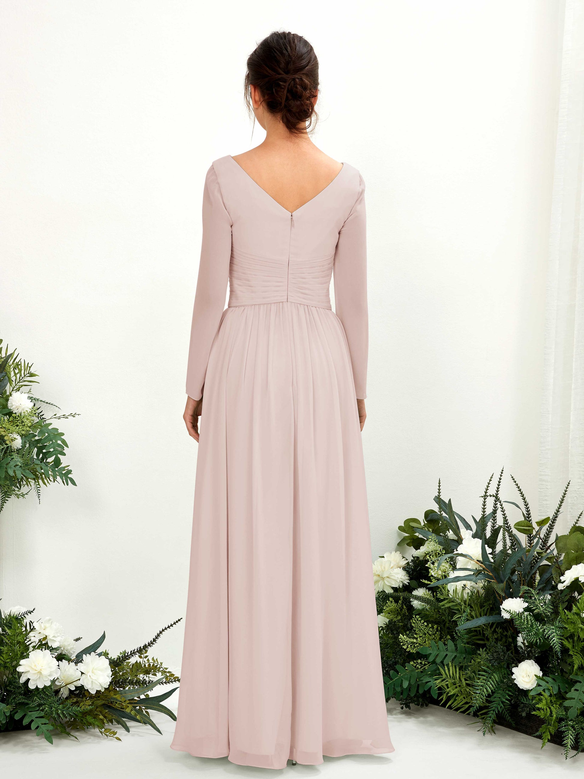 Coline Biscotti Long Sleeve Maxi Dress