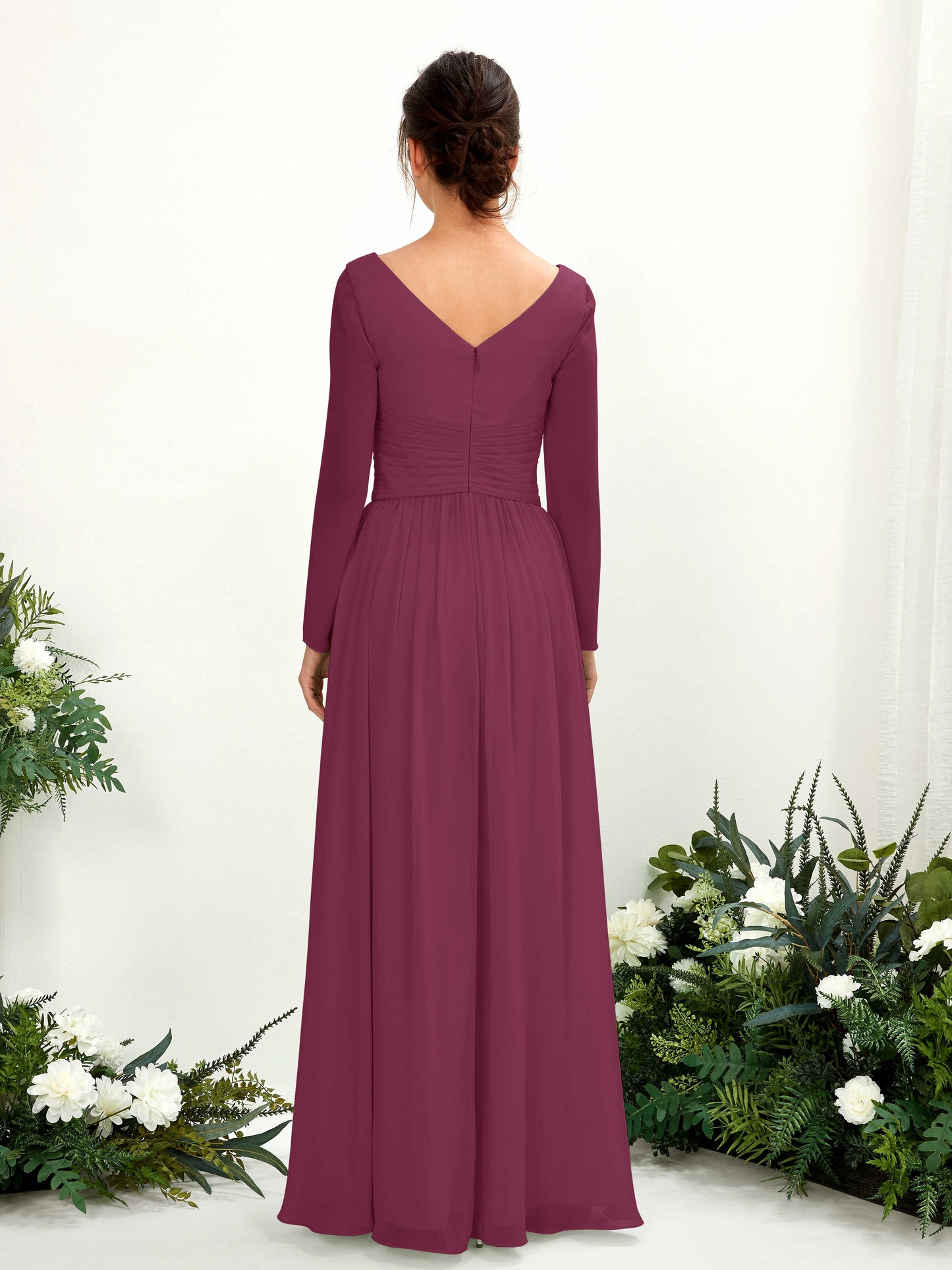 Coline Chianti Long Sleeve Maxi Dress