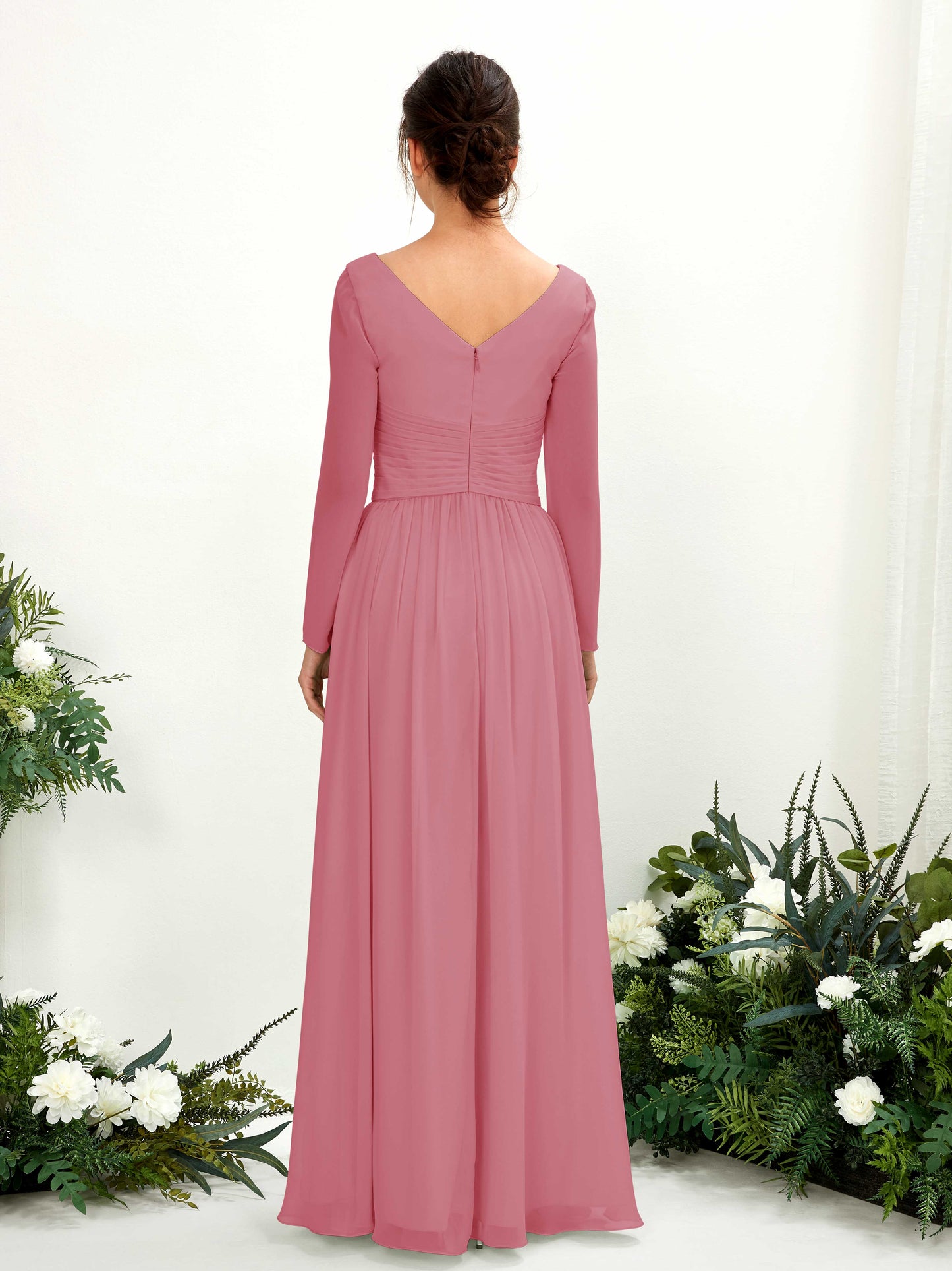 Coline Desert Rose Long Sleeve Maxi Dress