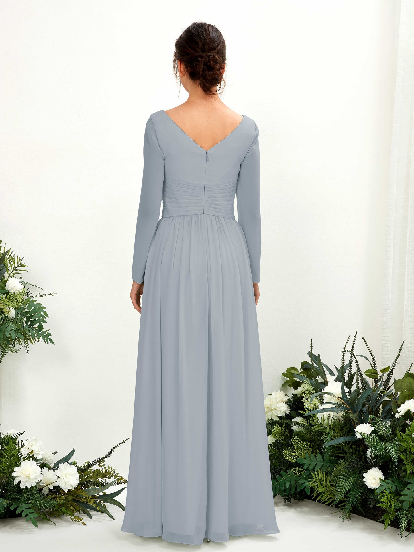 Coline Dusty Blue-Upgrade Long Sleeve Maxi Dress