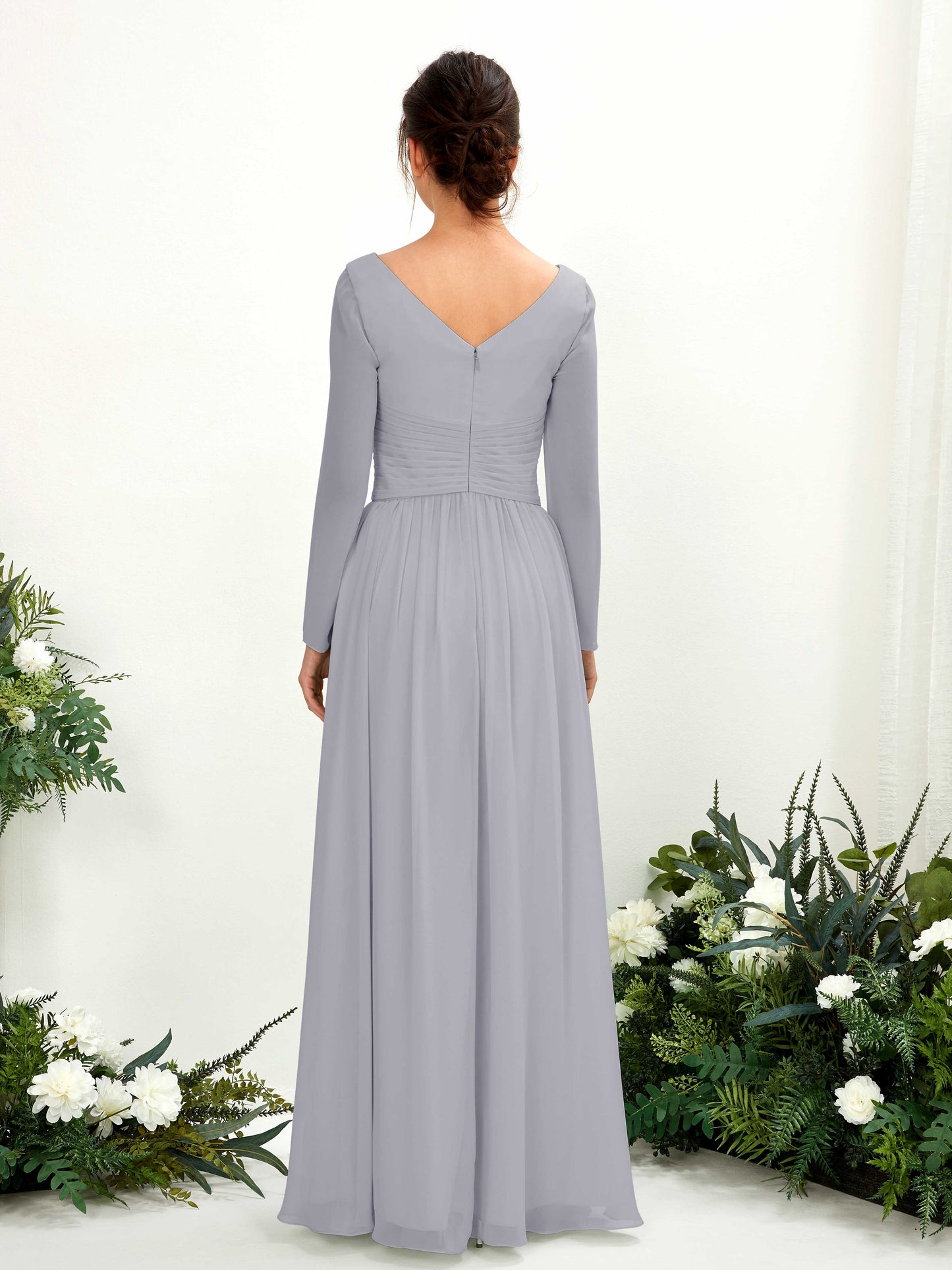 Coline Dusty Lavender Long Sleeve Maxi Dress