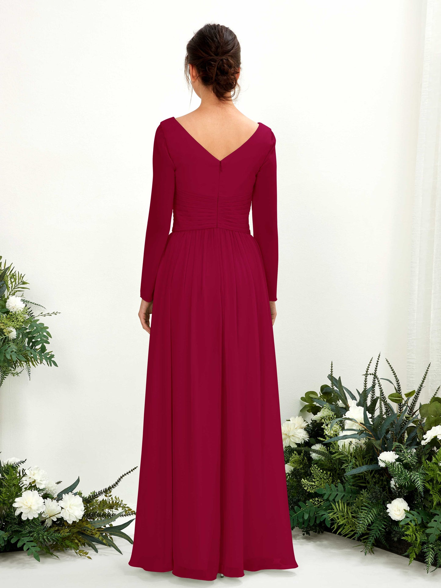 Coline Jester Red Long Sleeve Maxi Dress