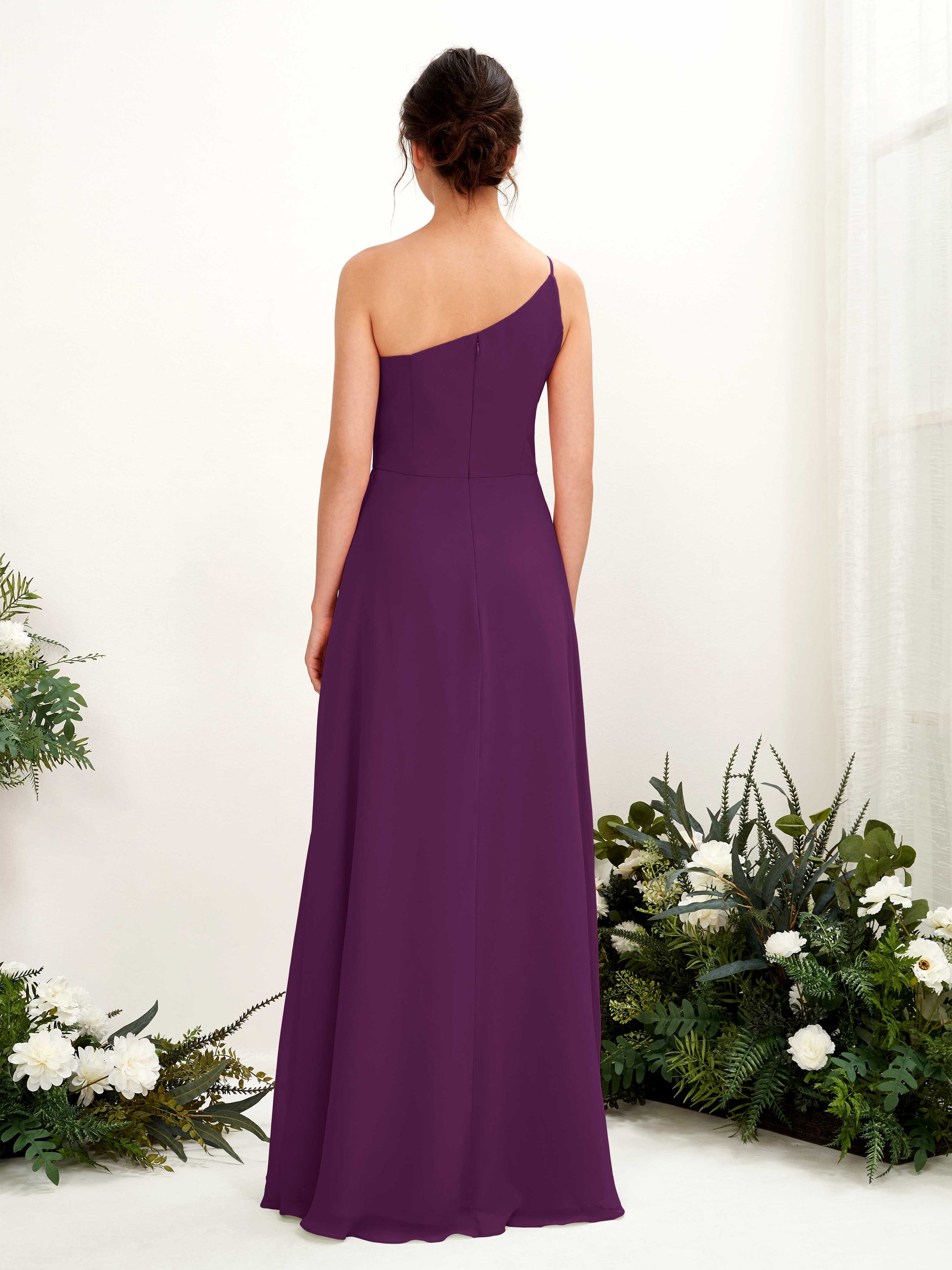 Crystal Grape One Shoulder Maxi Dress