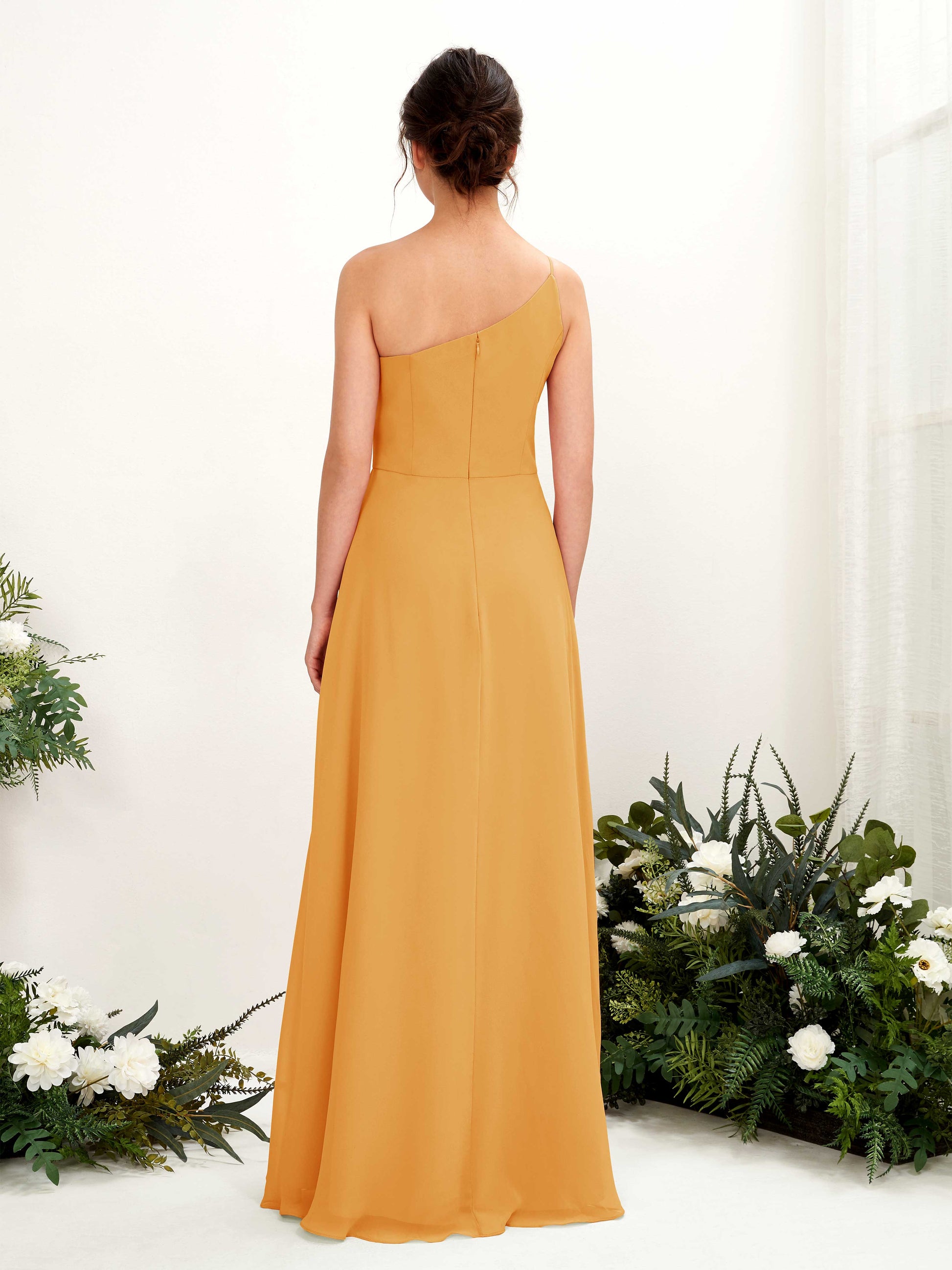 Crystal Mango One Shoulder Maxi Dress