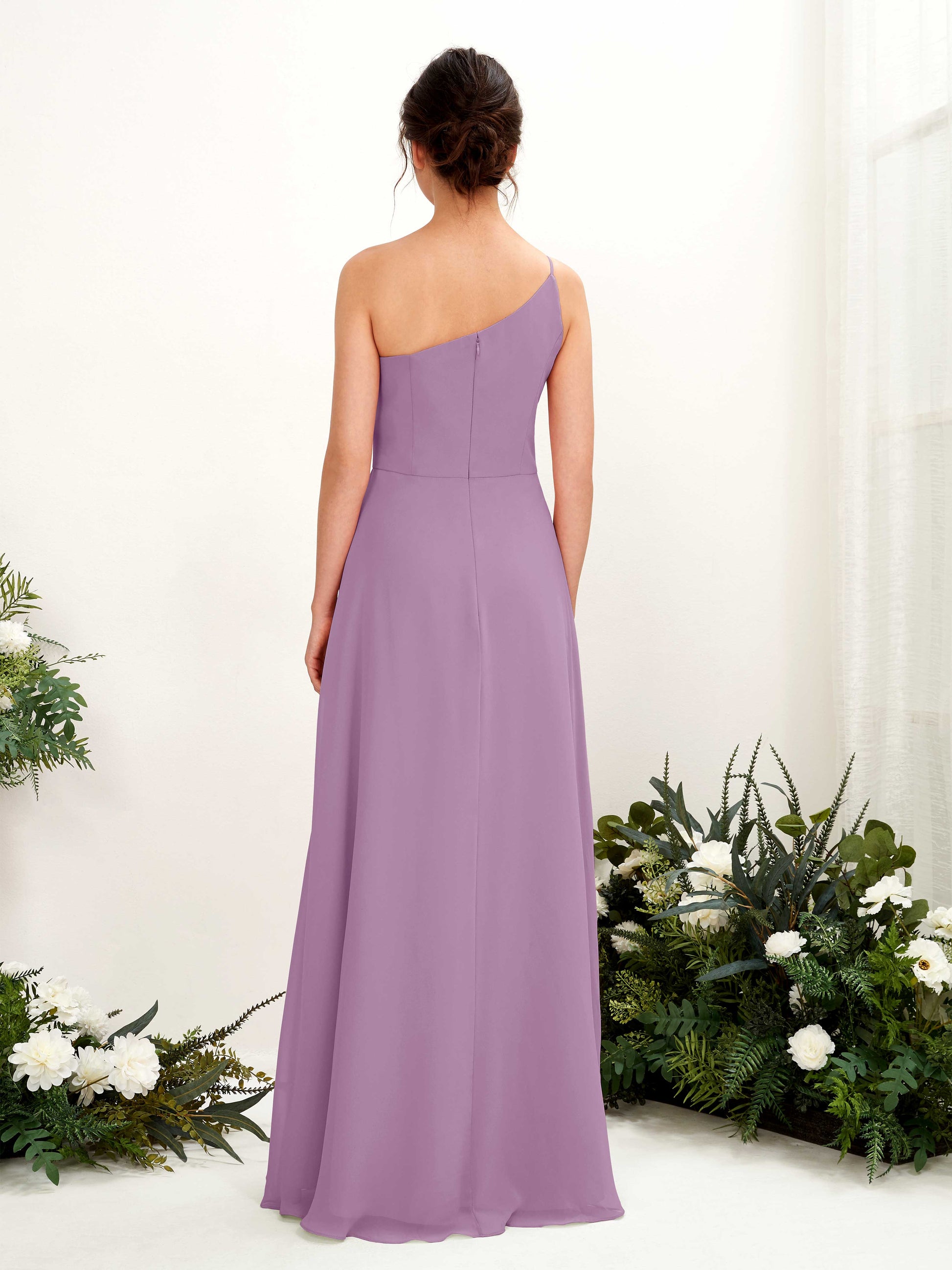 Crystal Orchid Mist One Shoulder Maxi Dress