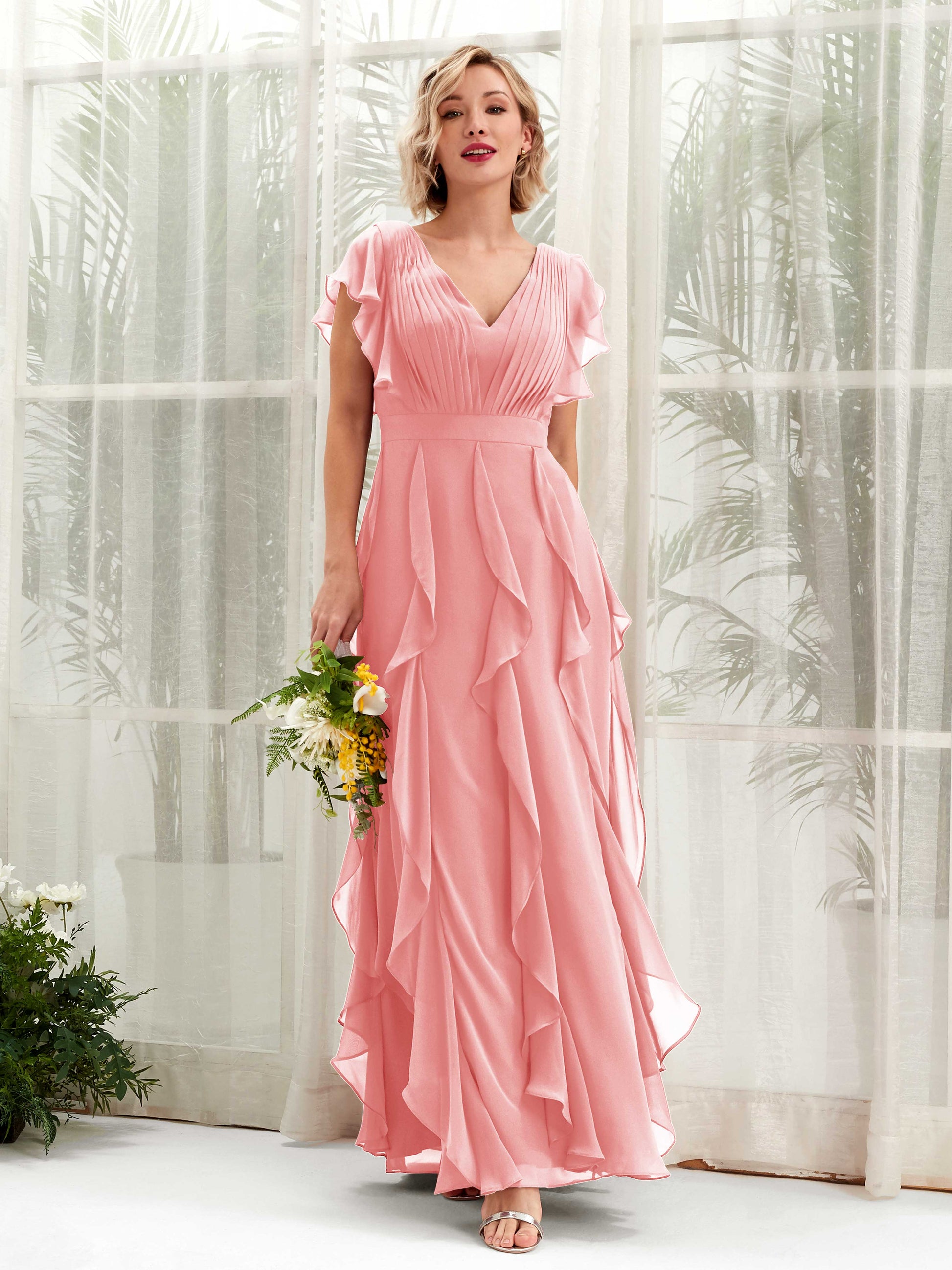 Cynthia Ballet Pink Sleeveless Maxi Dress