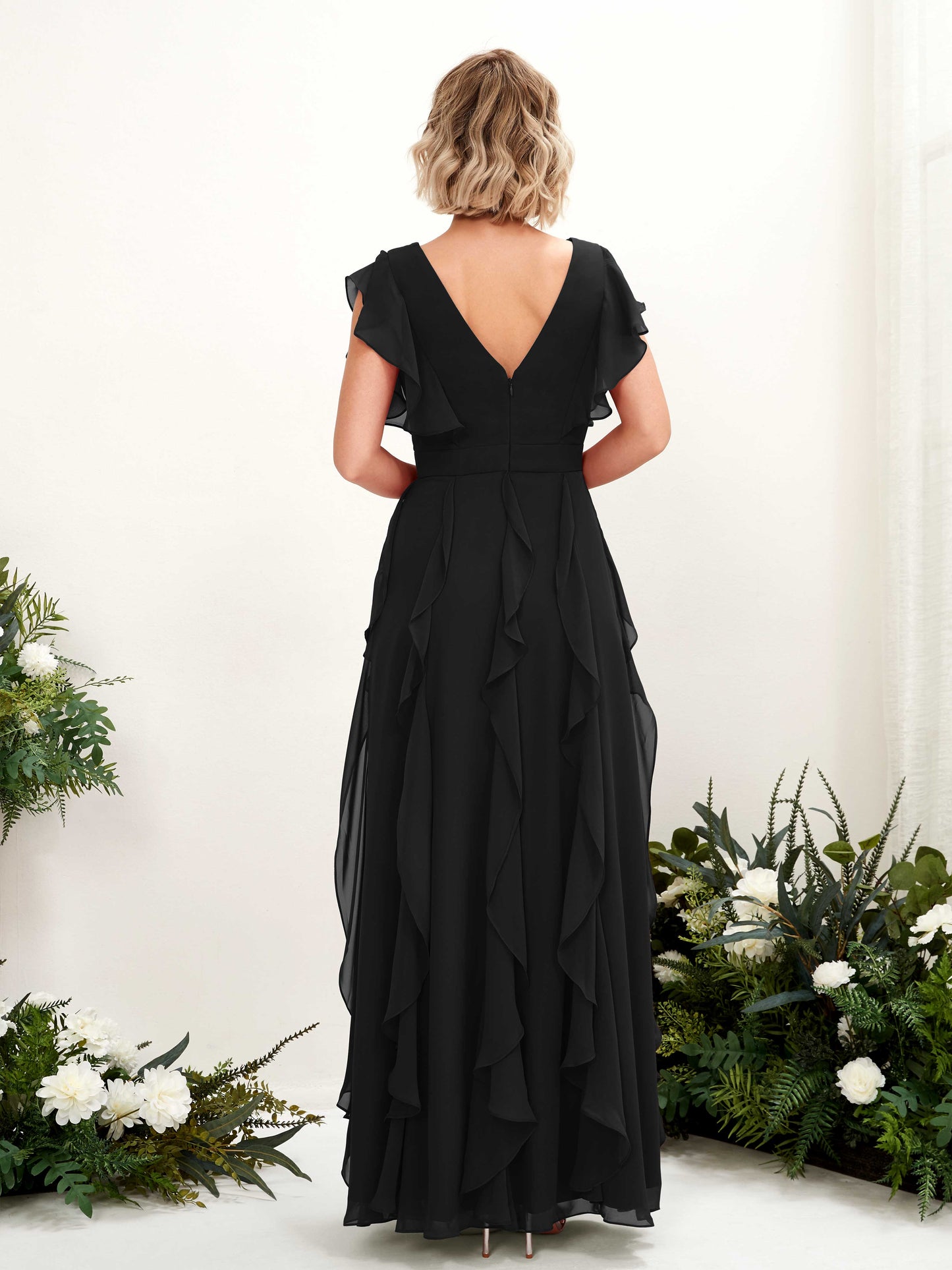 Cynthia Black Sleeveless Maxi Dress