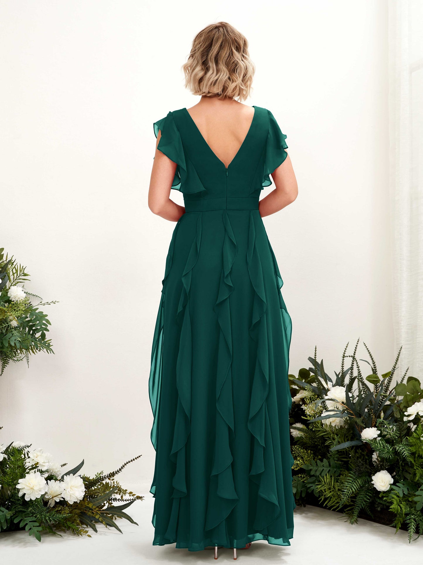 Cynthia Dark Emerald Sleeveless Maxi Dress