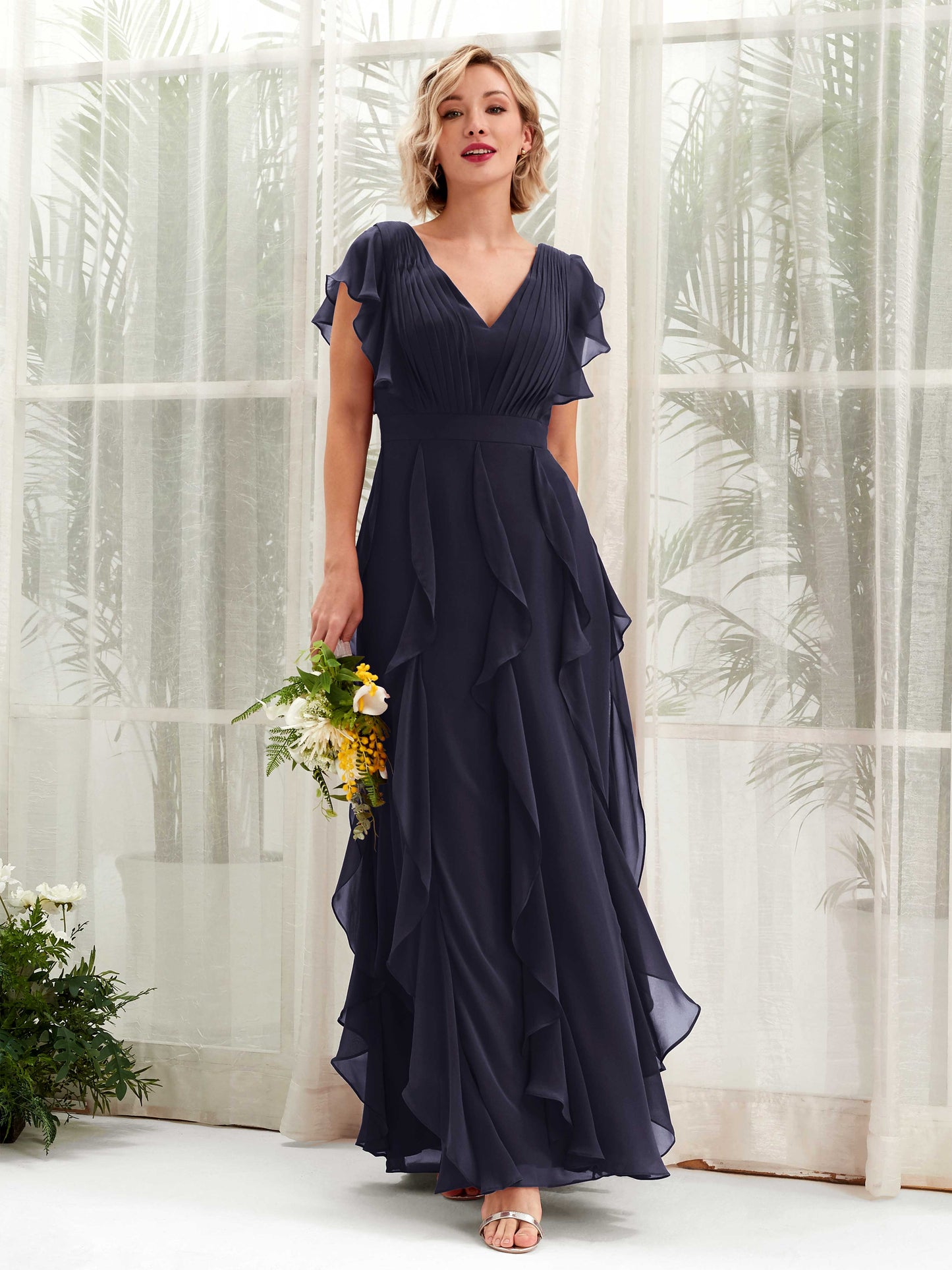 Cynthia Dark Navy Sleeveless Maxi Dress