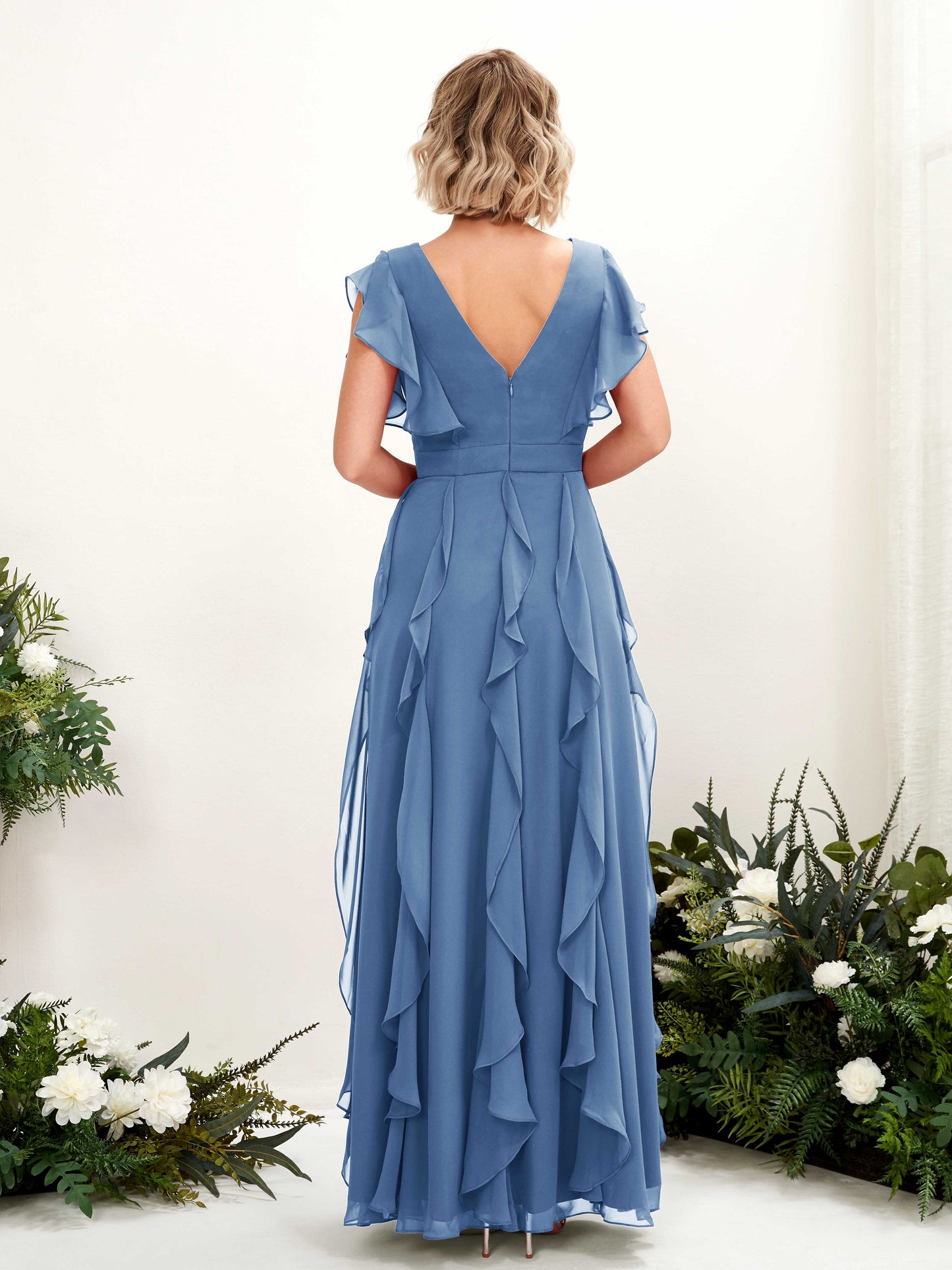 Cynthia Dusty Blue Sleeveless Maxi Dress