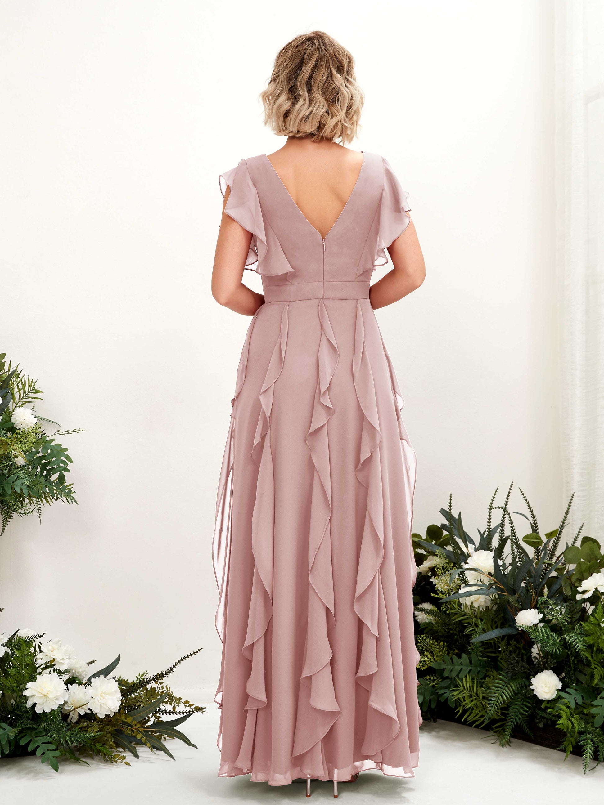 Cynthia Dusty Rose Sleeveless Maxi Dress