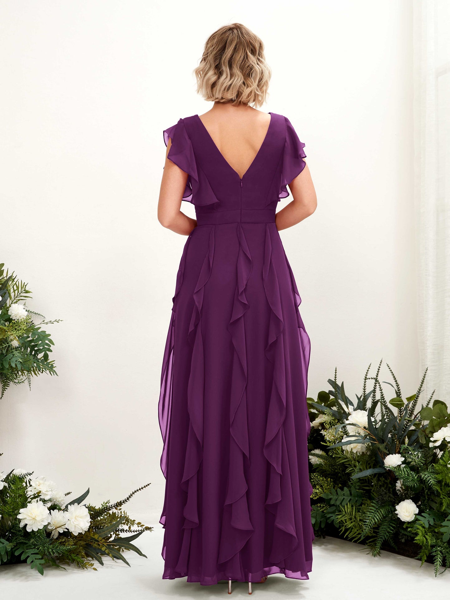 Cynthia Grape Sleeveless Maxi Dress