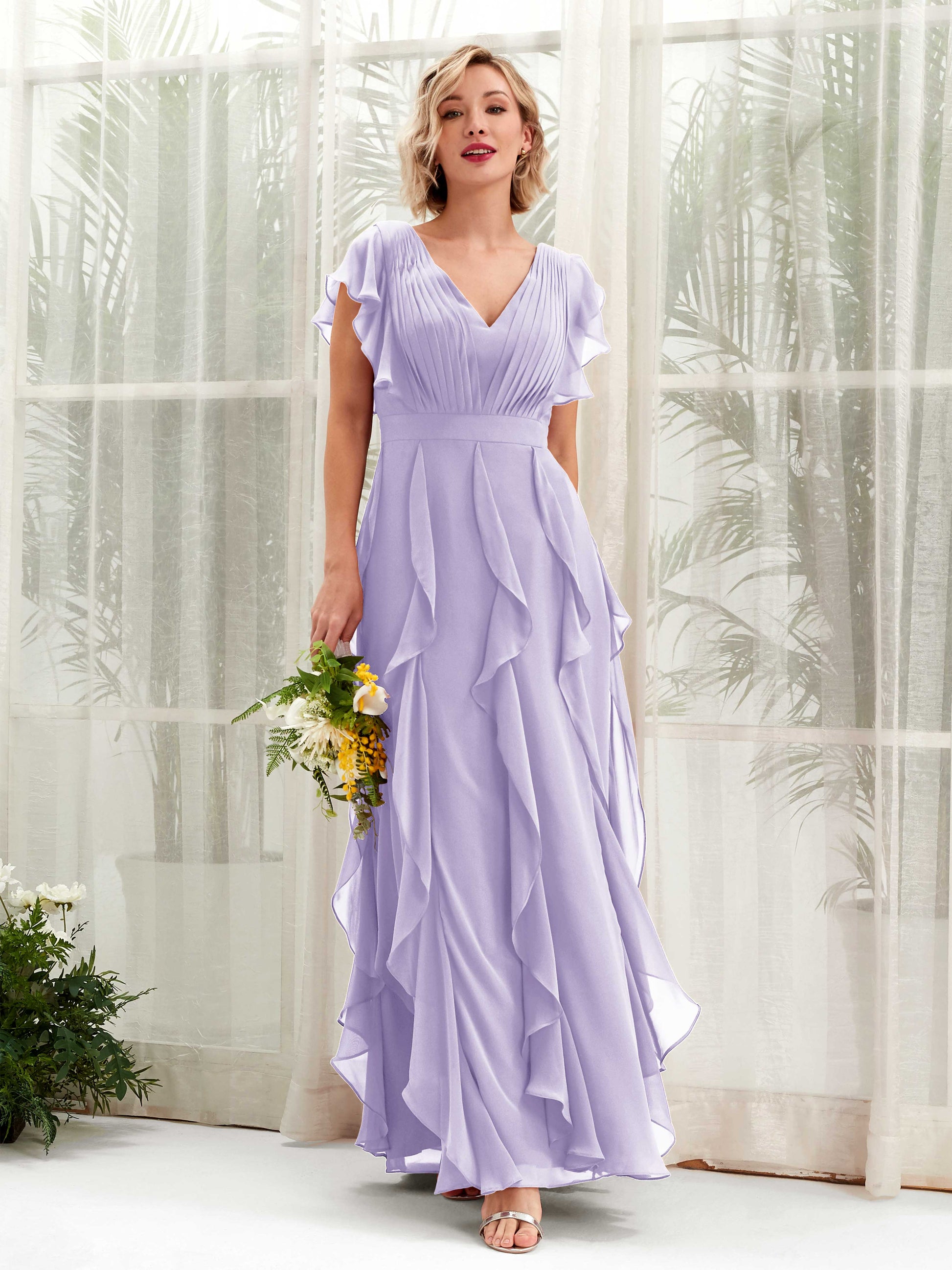 Cynthia Lilac Sleeveless Maxi Dress