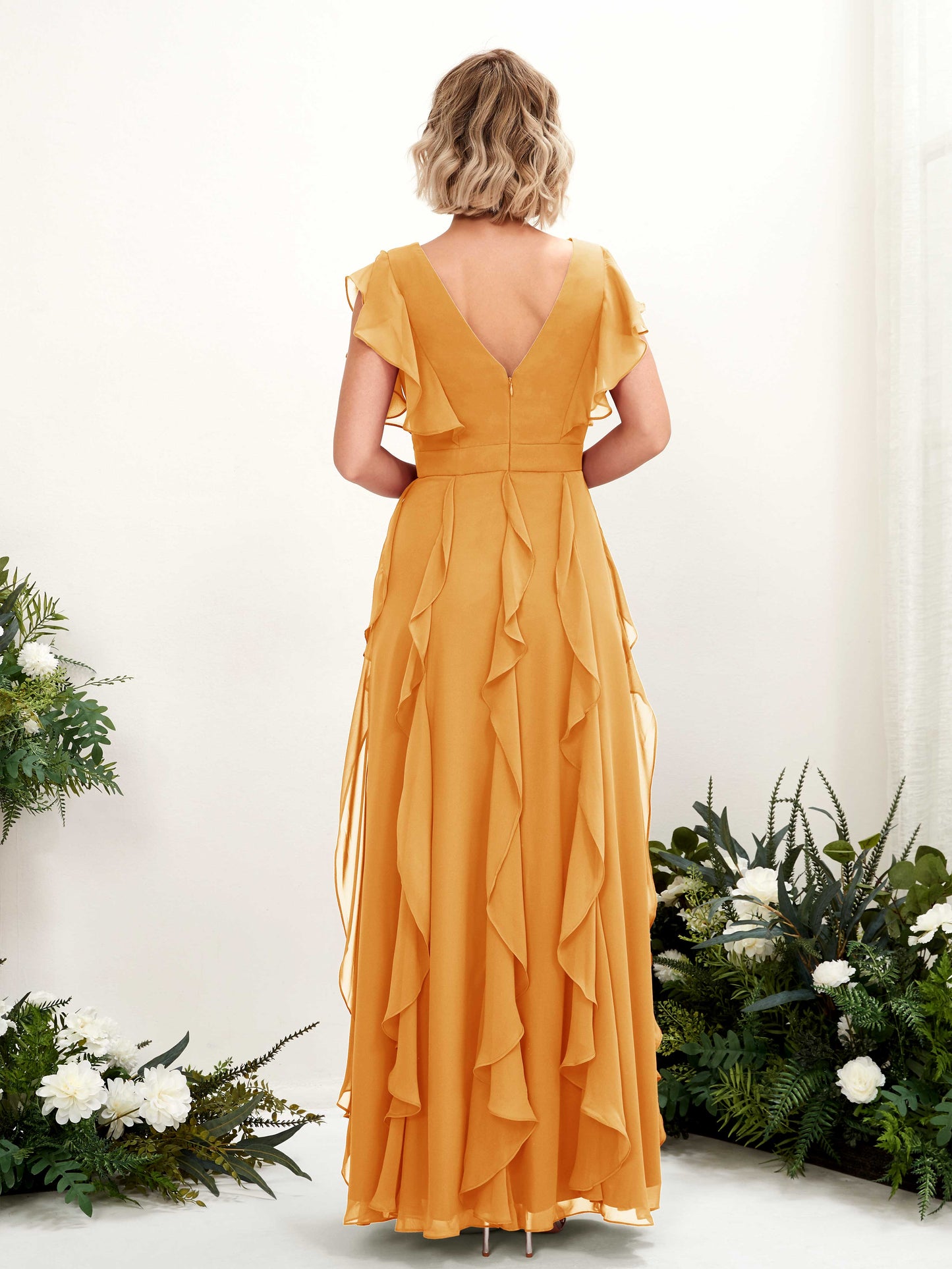 Cynthia Mango Sleeveless Maxi Dress