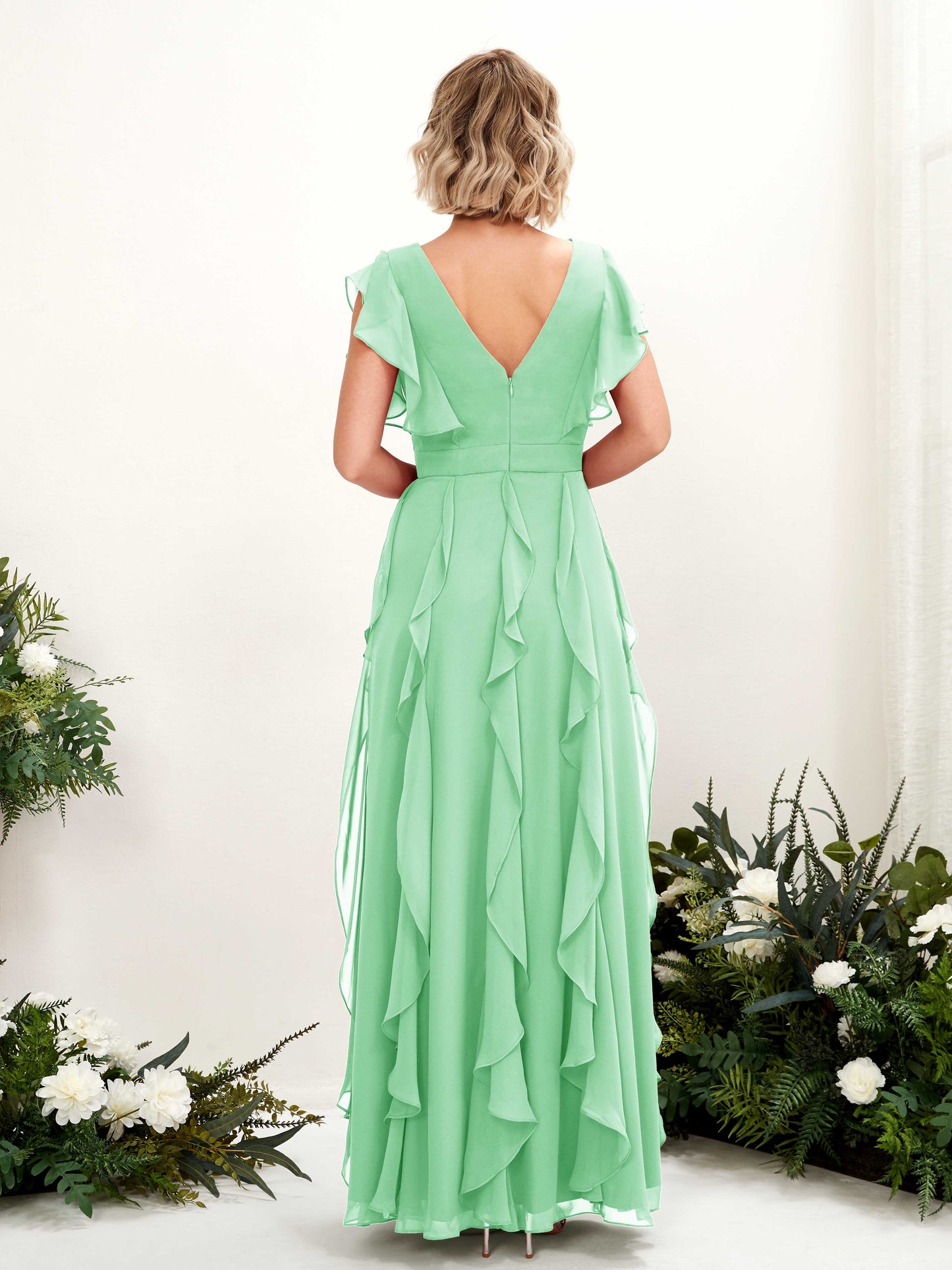 Cynthia Mint Green Sleeveless Maxi Dress