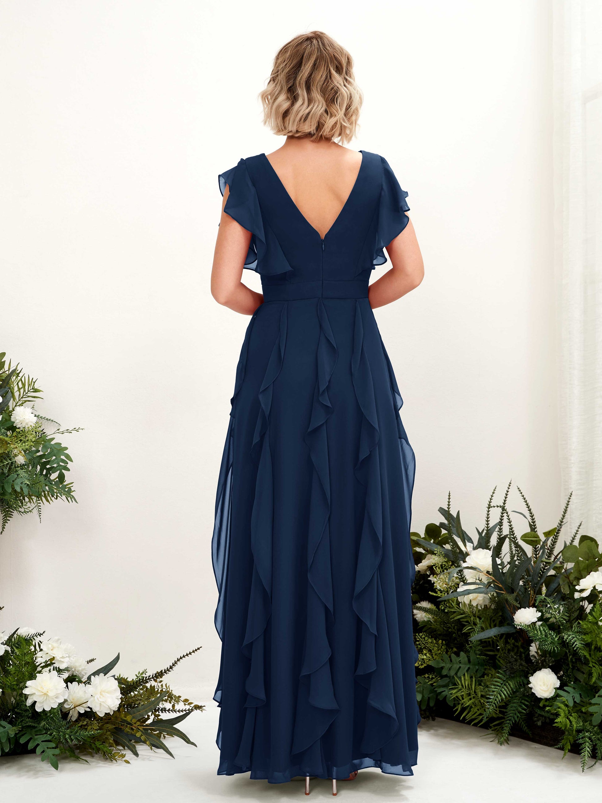 Cynthia Navy Sleeveless Maxi Dress