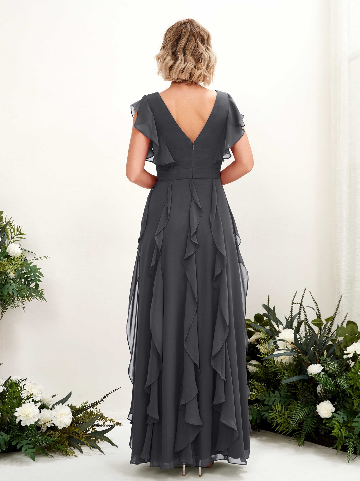 Cynthia Pewter Sleeveless Maxi Dress