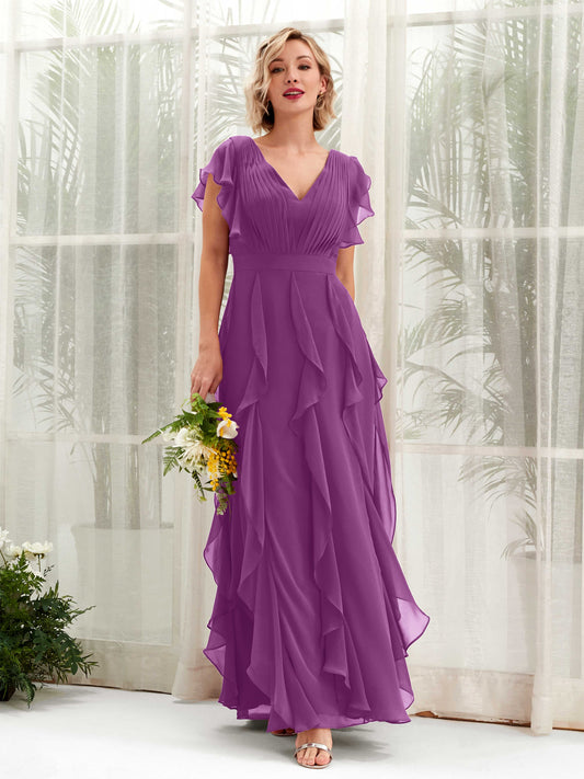 Cynthia Purple Sleeveless Maxi Dress