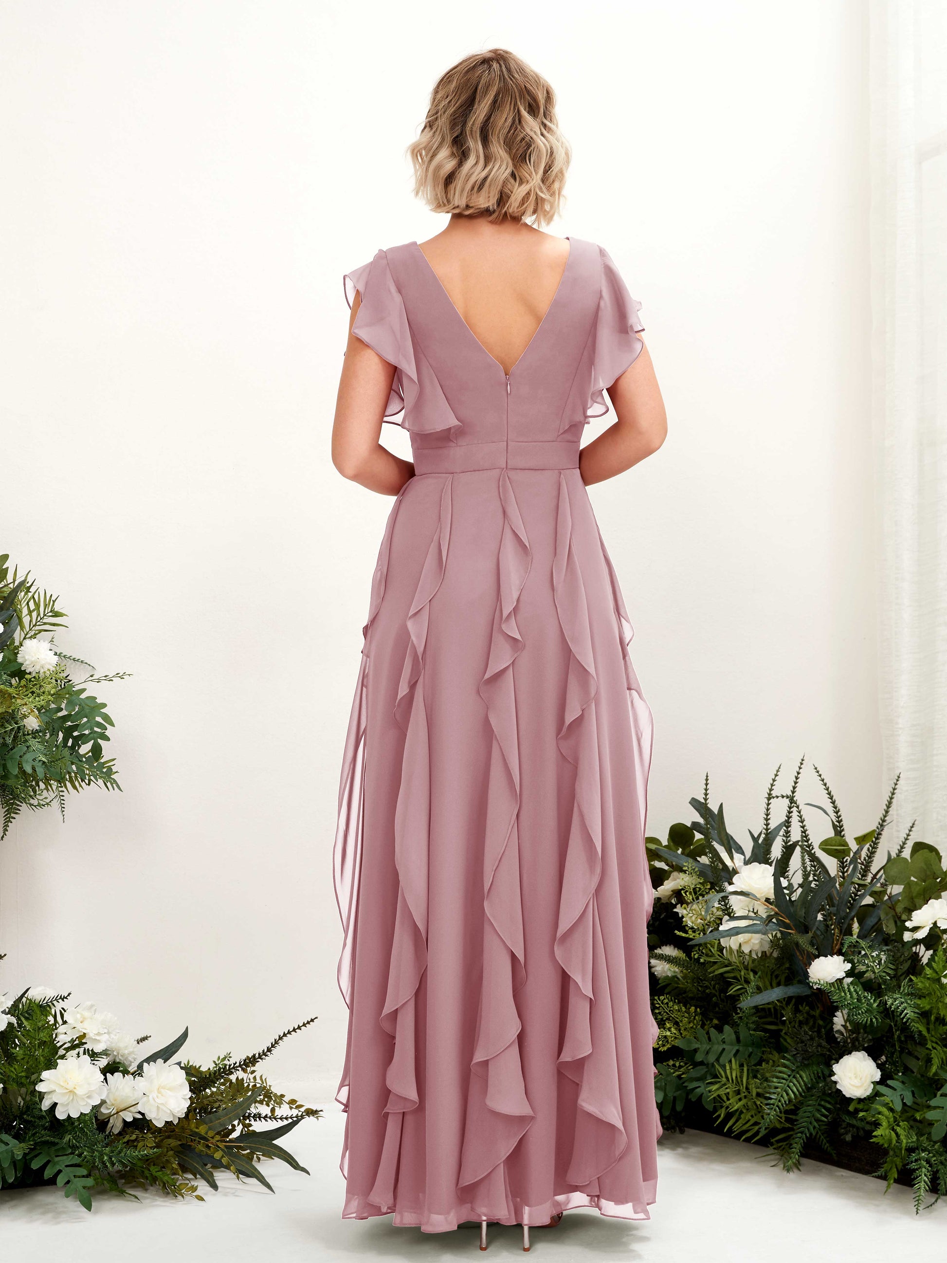 Cynthia Vintage Mauve Sleeveless Maxi Dress