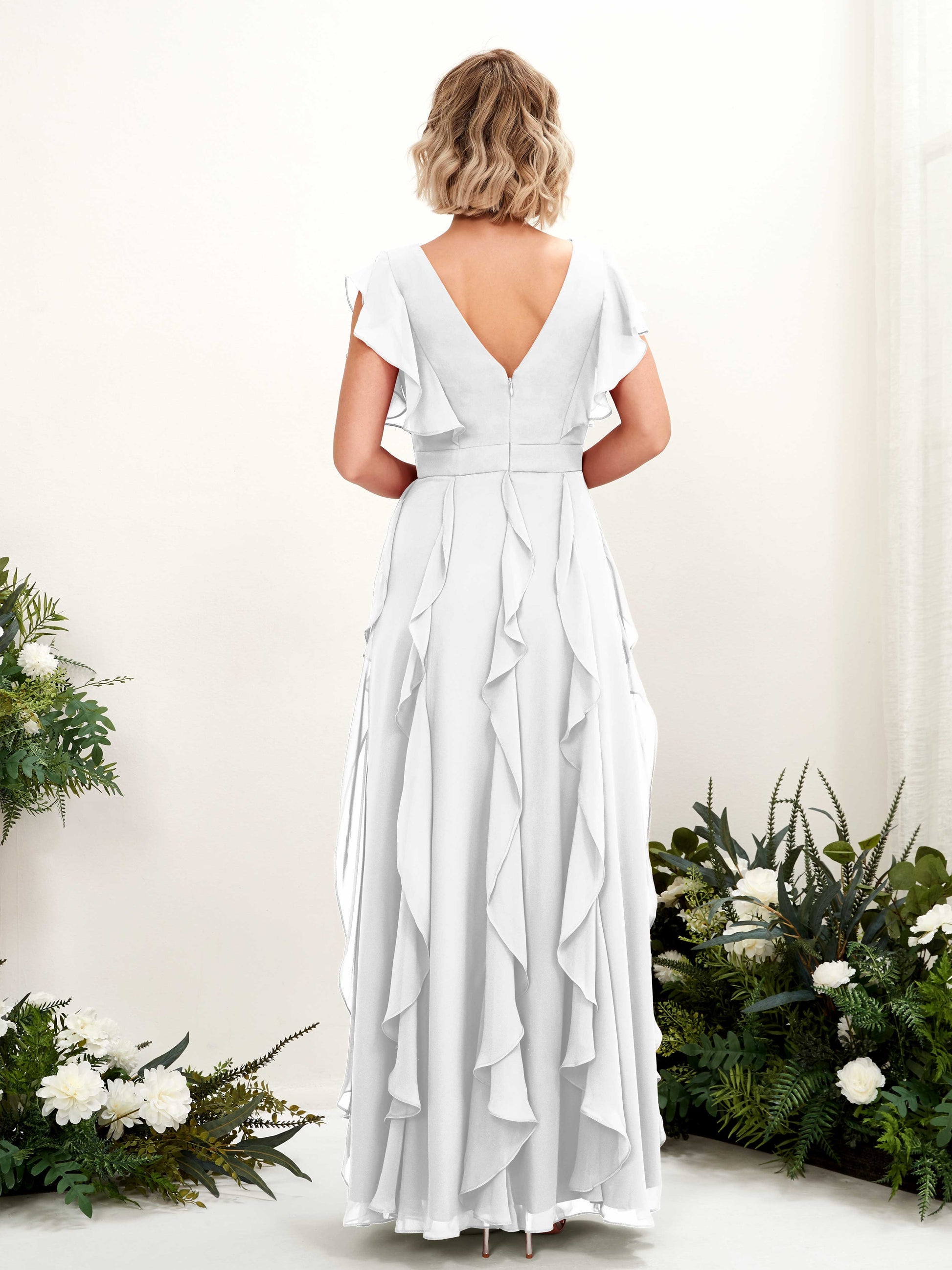 Cynthia White Sleeveless Maxi Dress