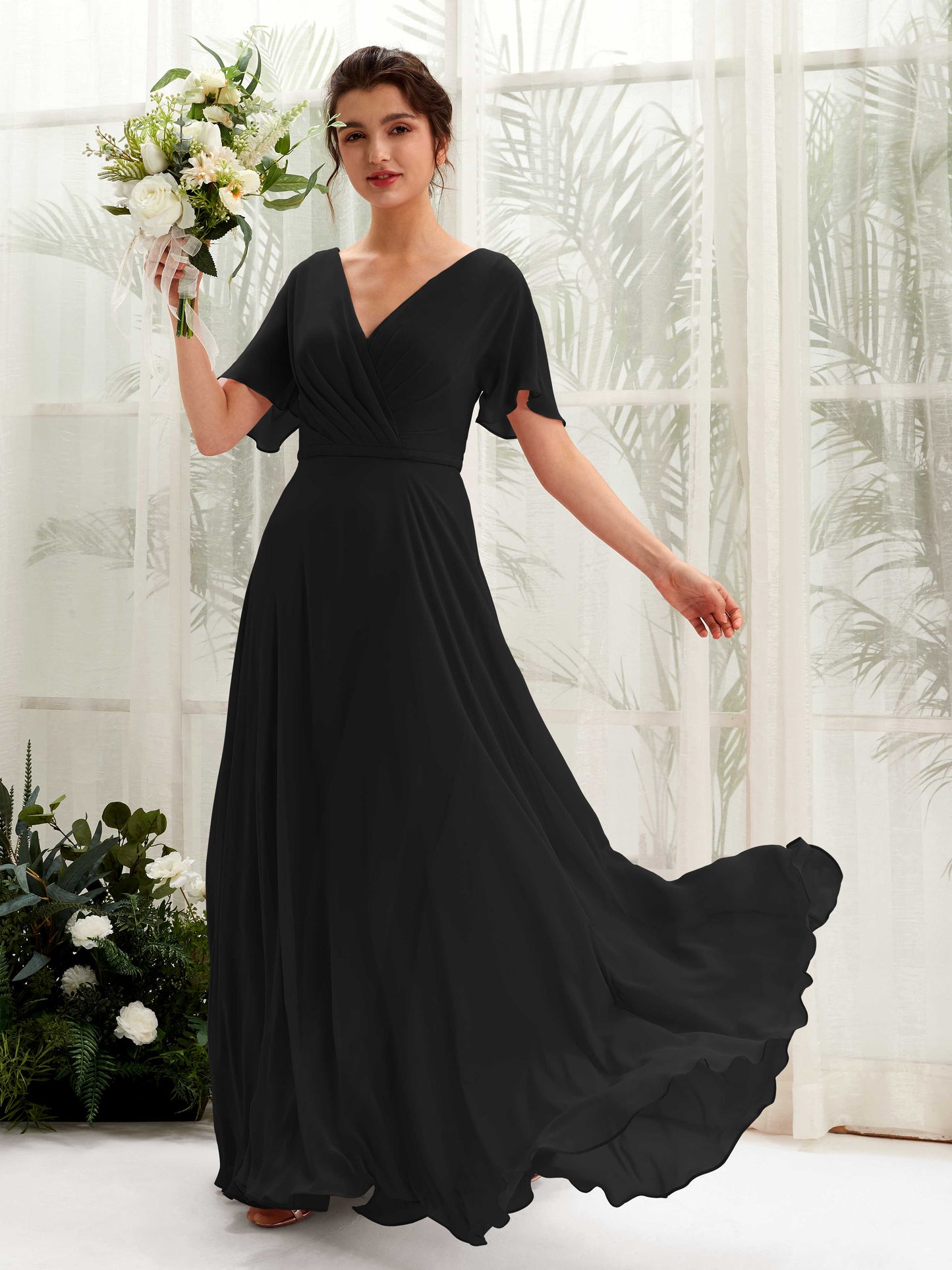 Daphne Black Maxi Dress