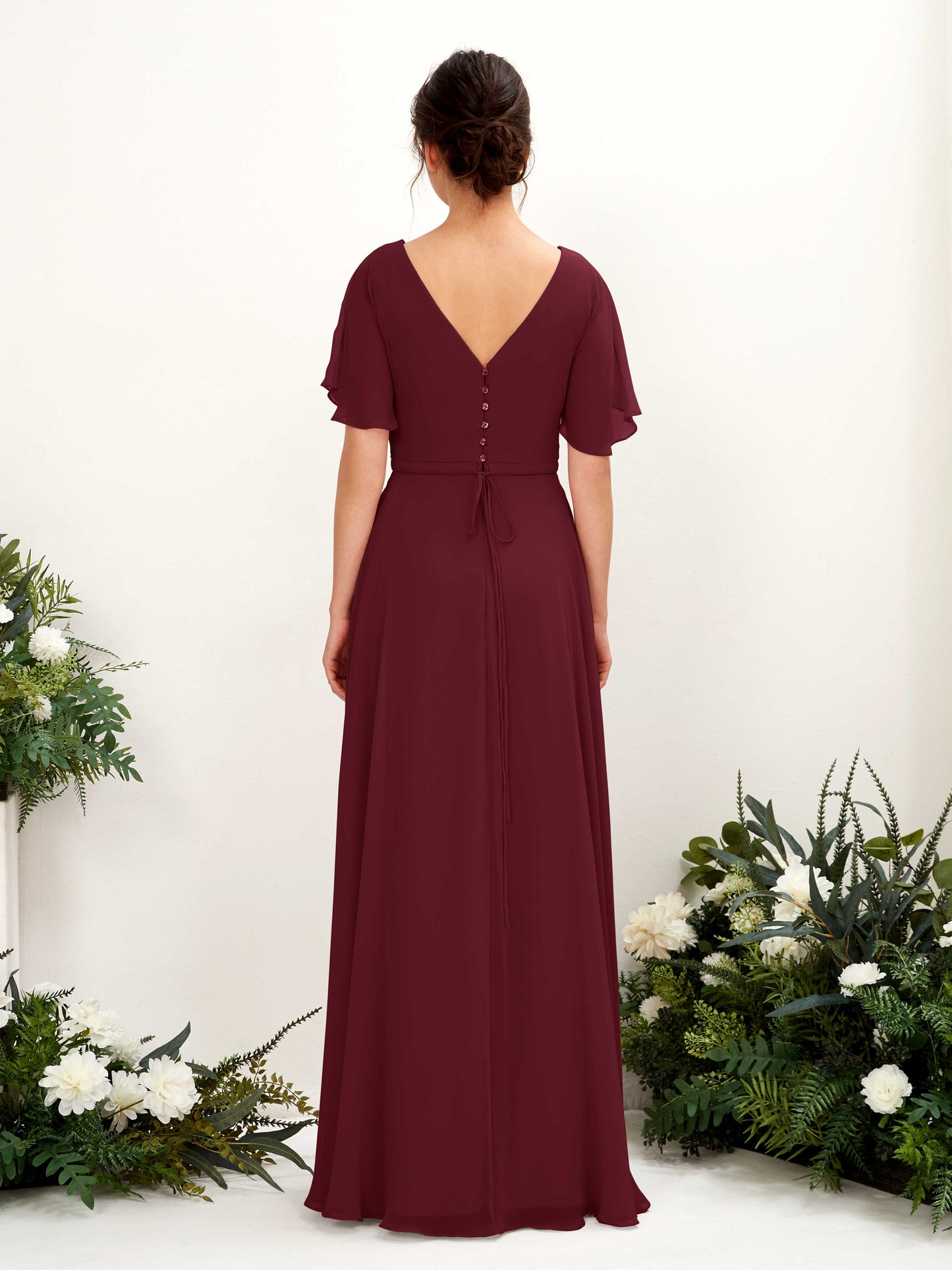 Daphne Burgundy Maxi Dress