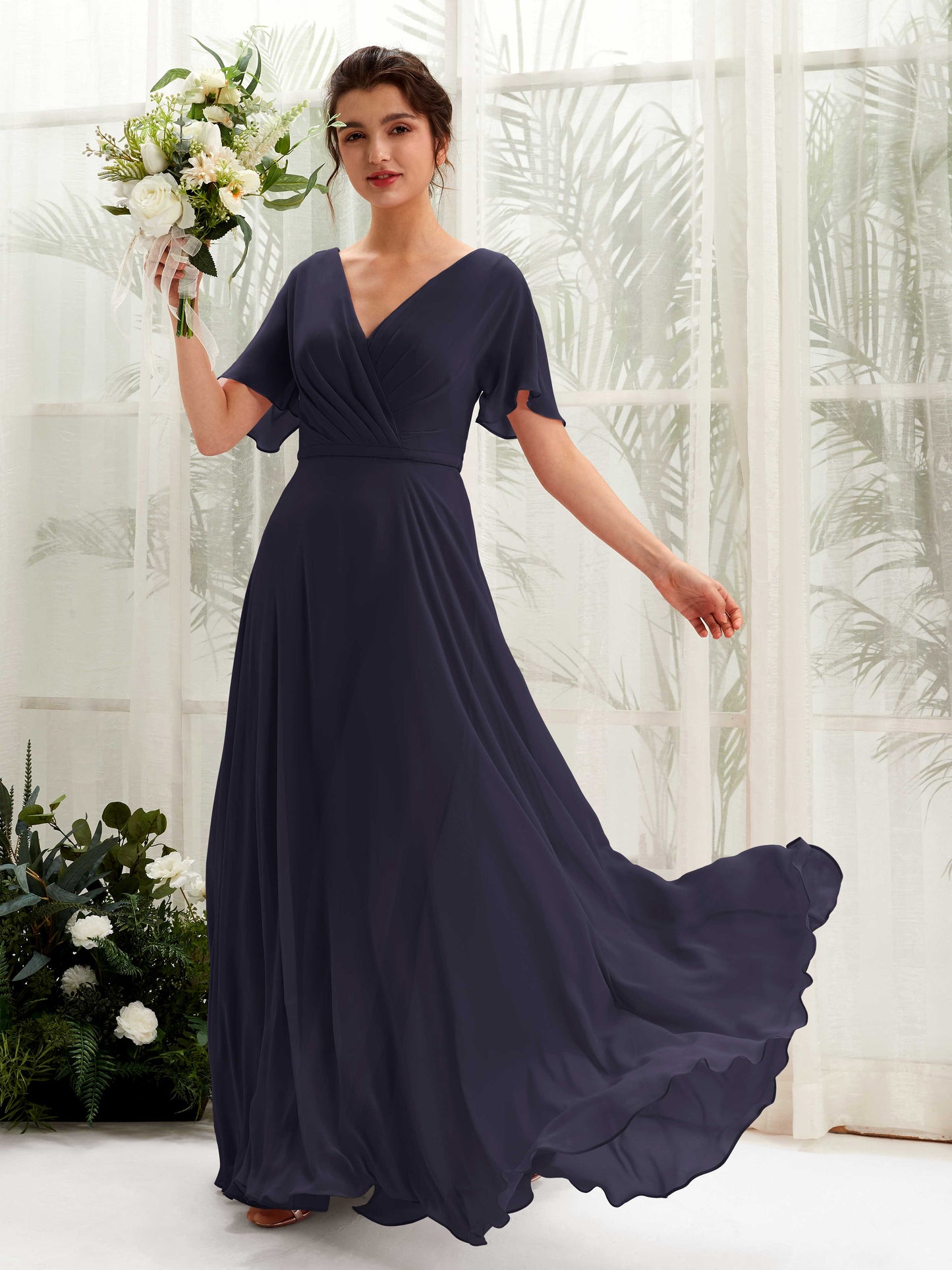 Daphne Dark Navy Maxi Dress