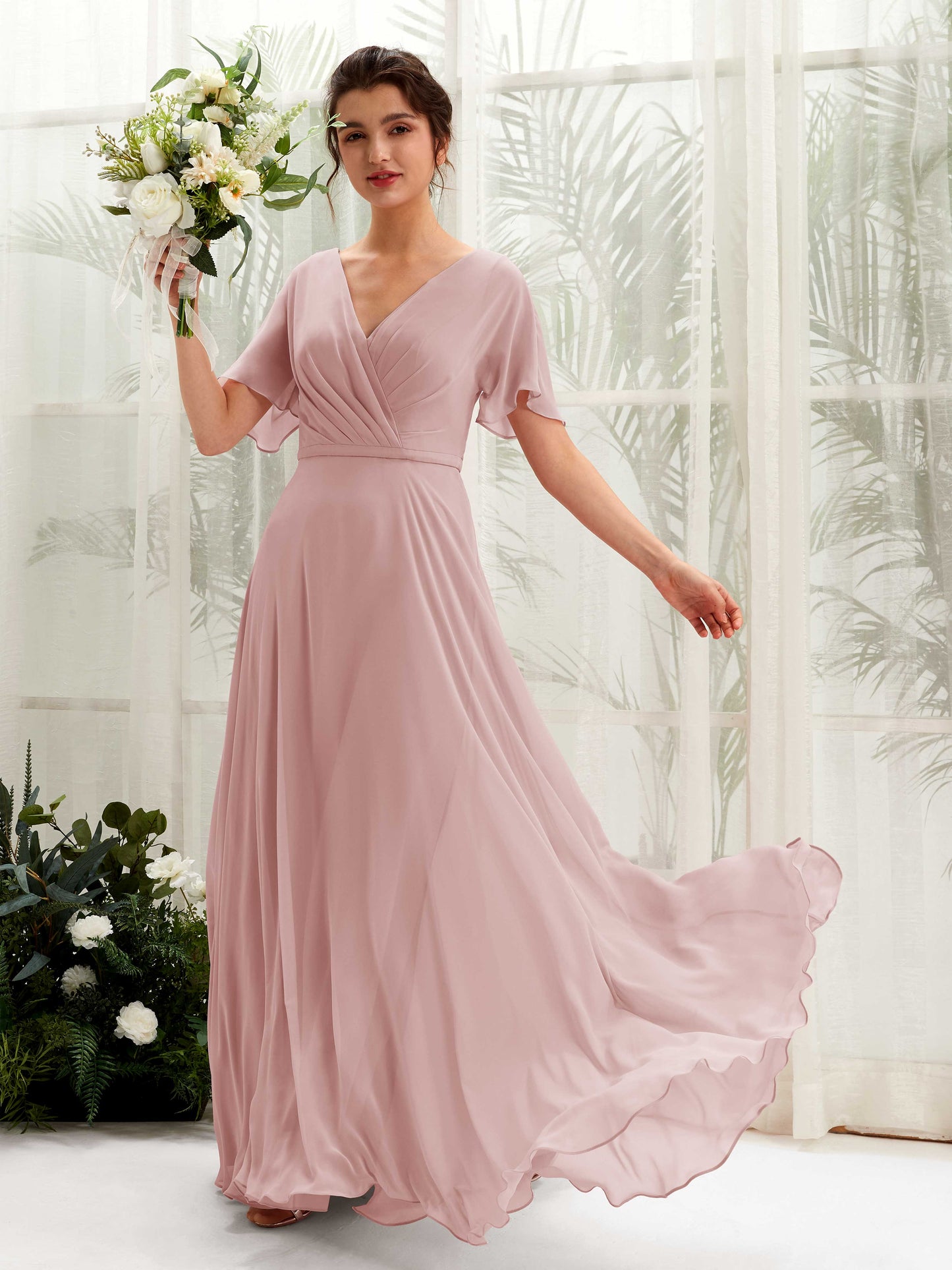 Daphne Dusty Rose Maxi Dress