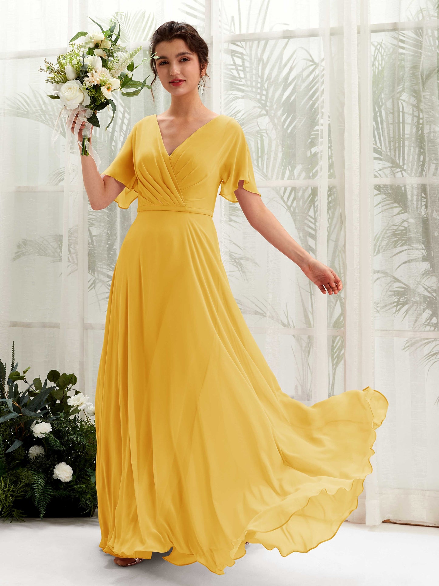 Daphne Mustard Yellow Maxi Dress