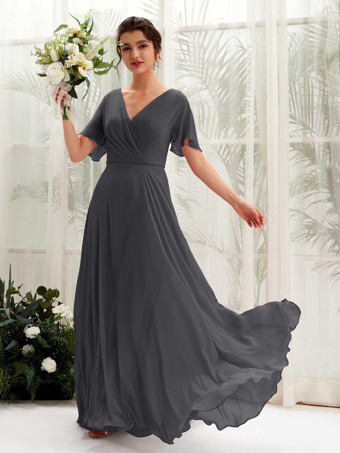 Daphne Pewter Maxi Dress