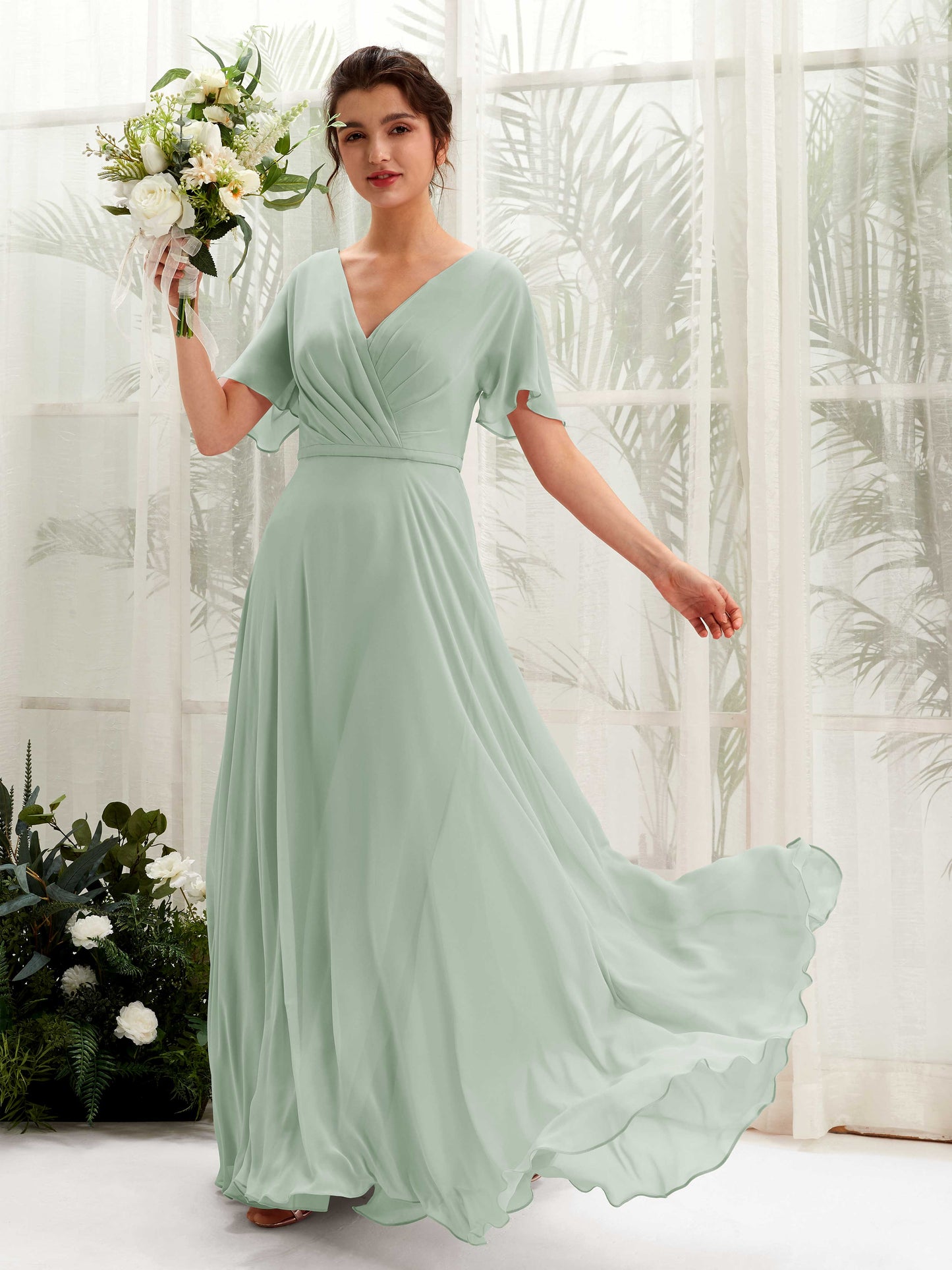 Daphne Sage Green Maxi Dress