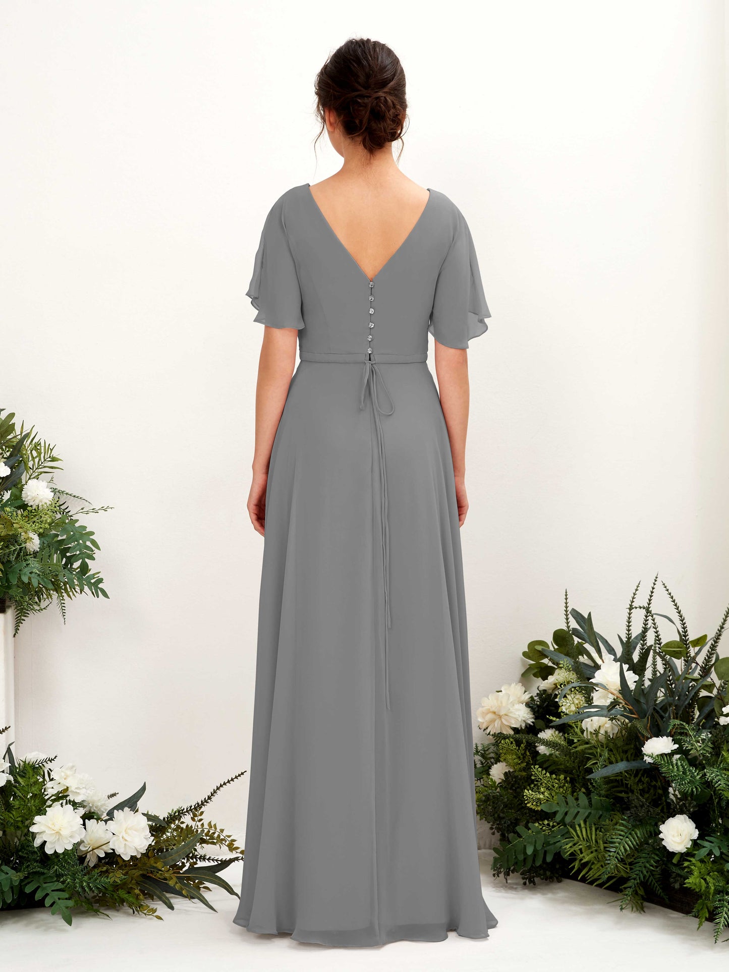 Daphne Steel Gray Maxi Dress