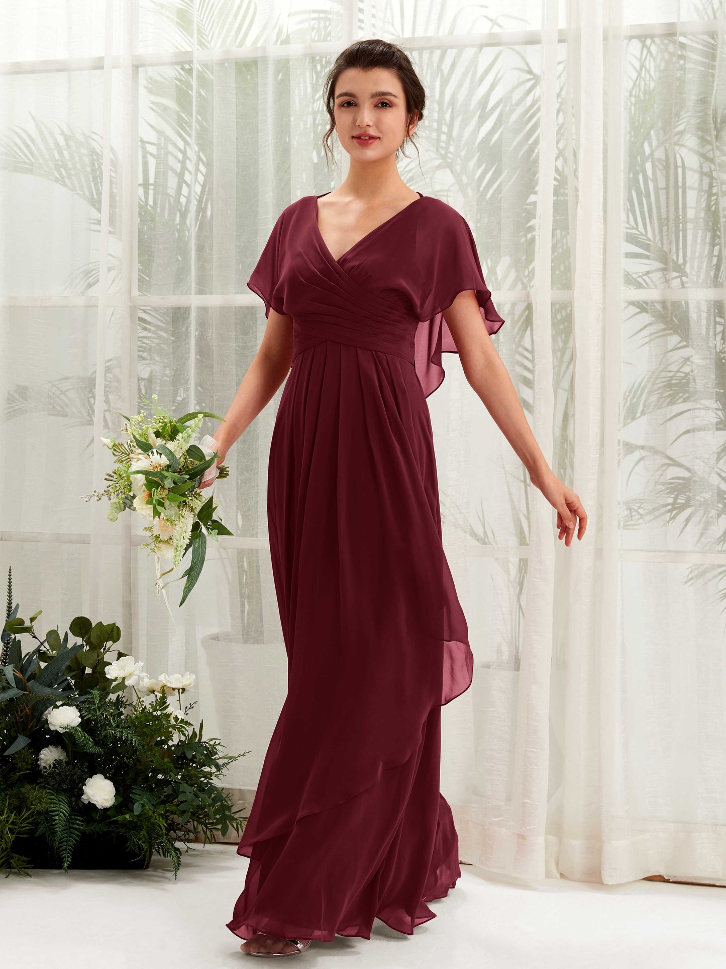 Darlene Burgundy Maxi Dress