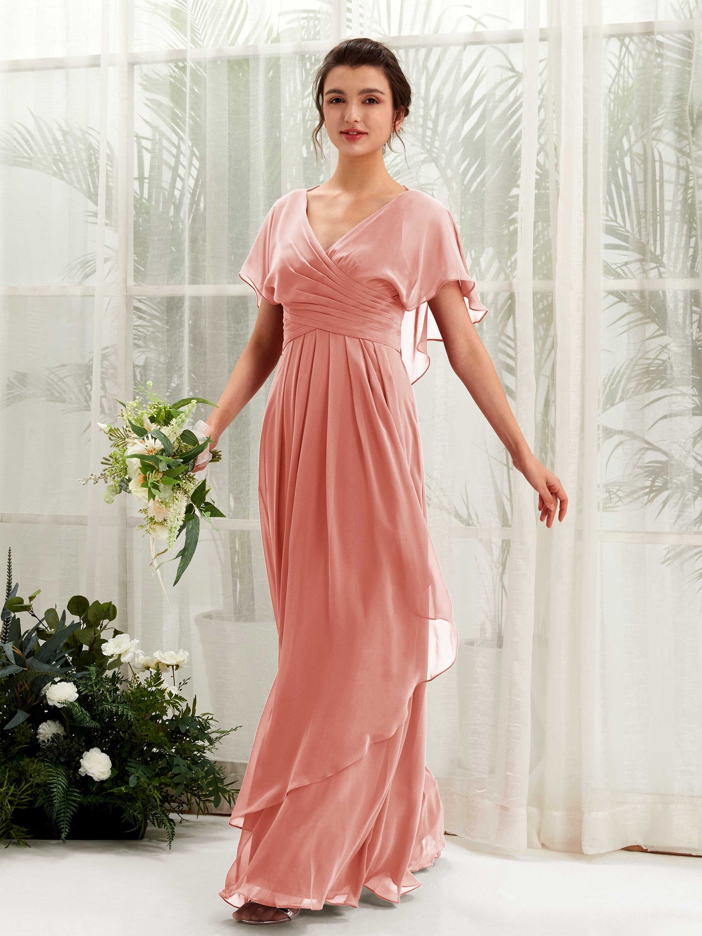 Darlene Champagne Rose Maxi Dress