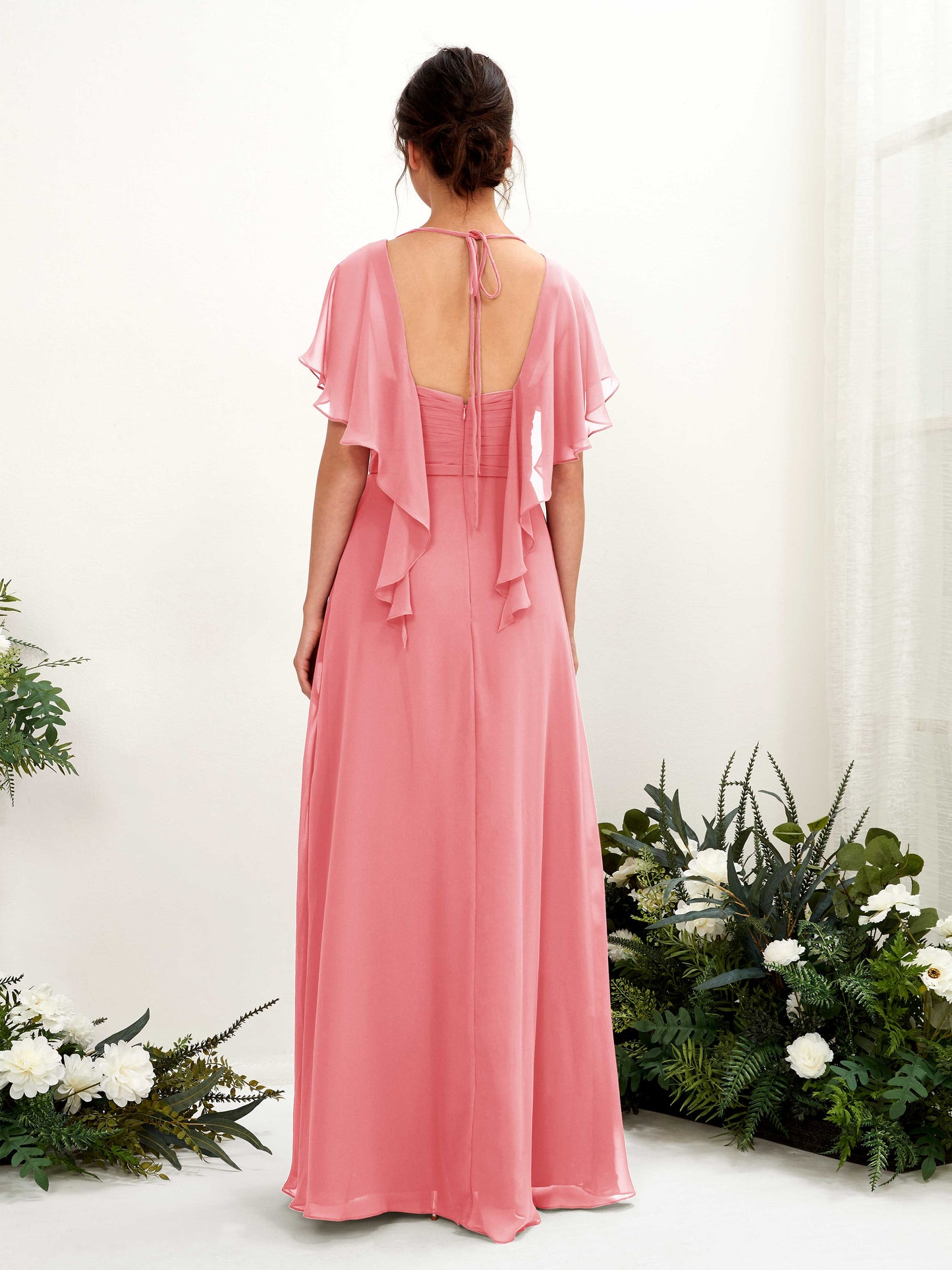 Darlene Coral Pink Maxi Dress