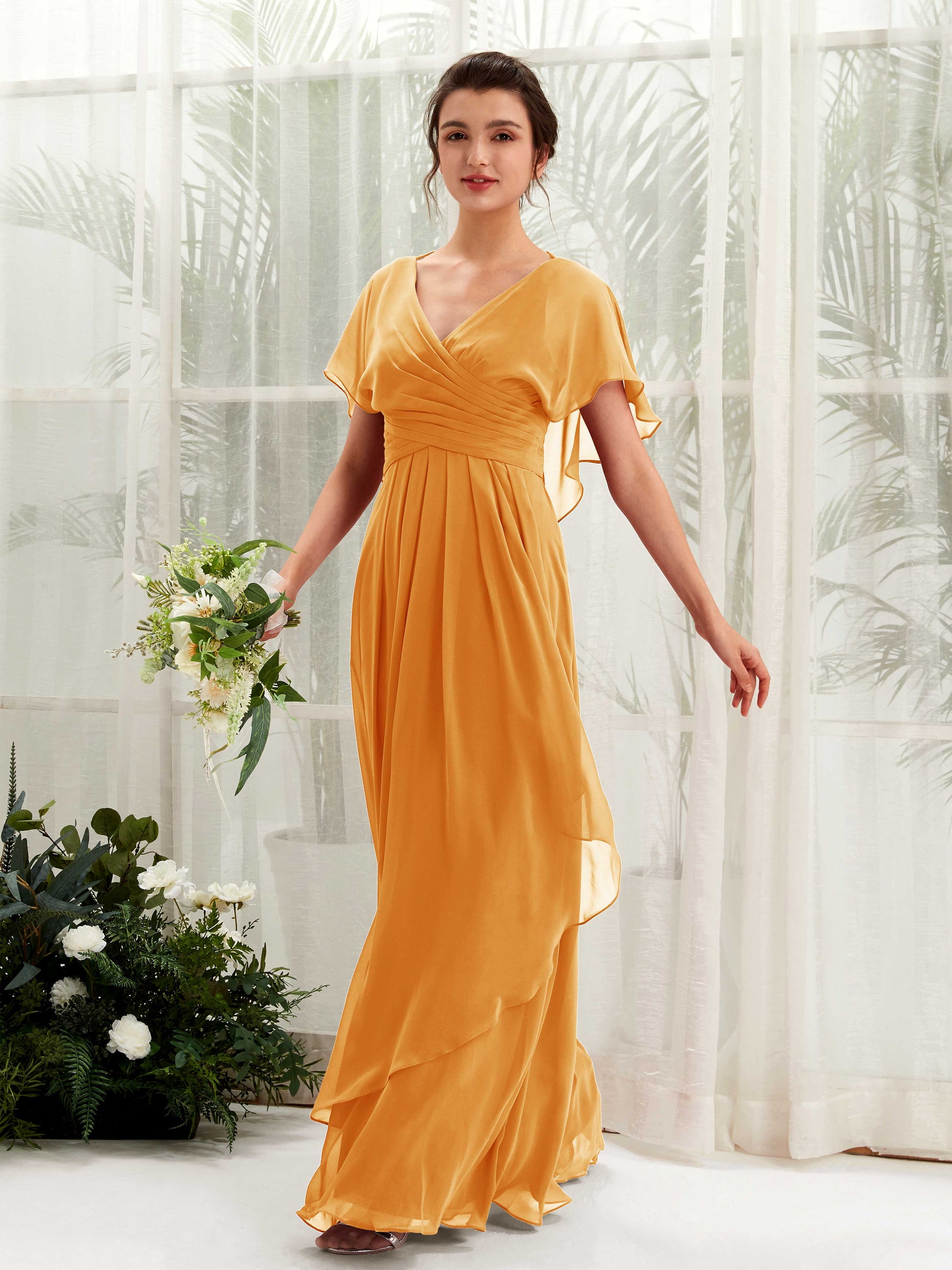 Darlene Mango Maxi Dress