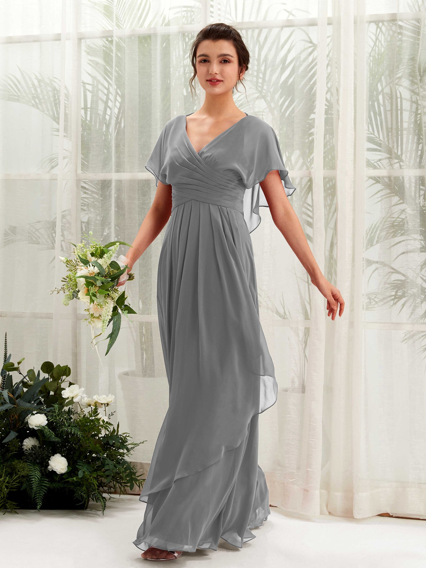 Darlene Steel Gray Maxi Dress