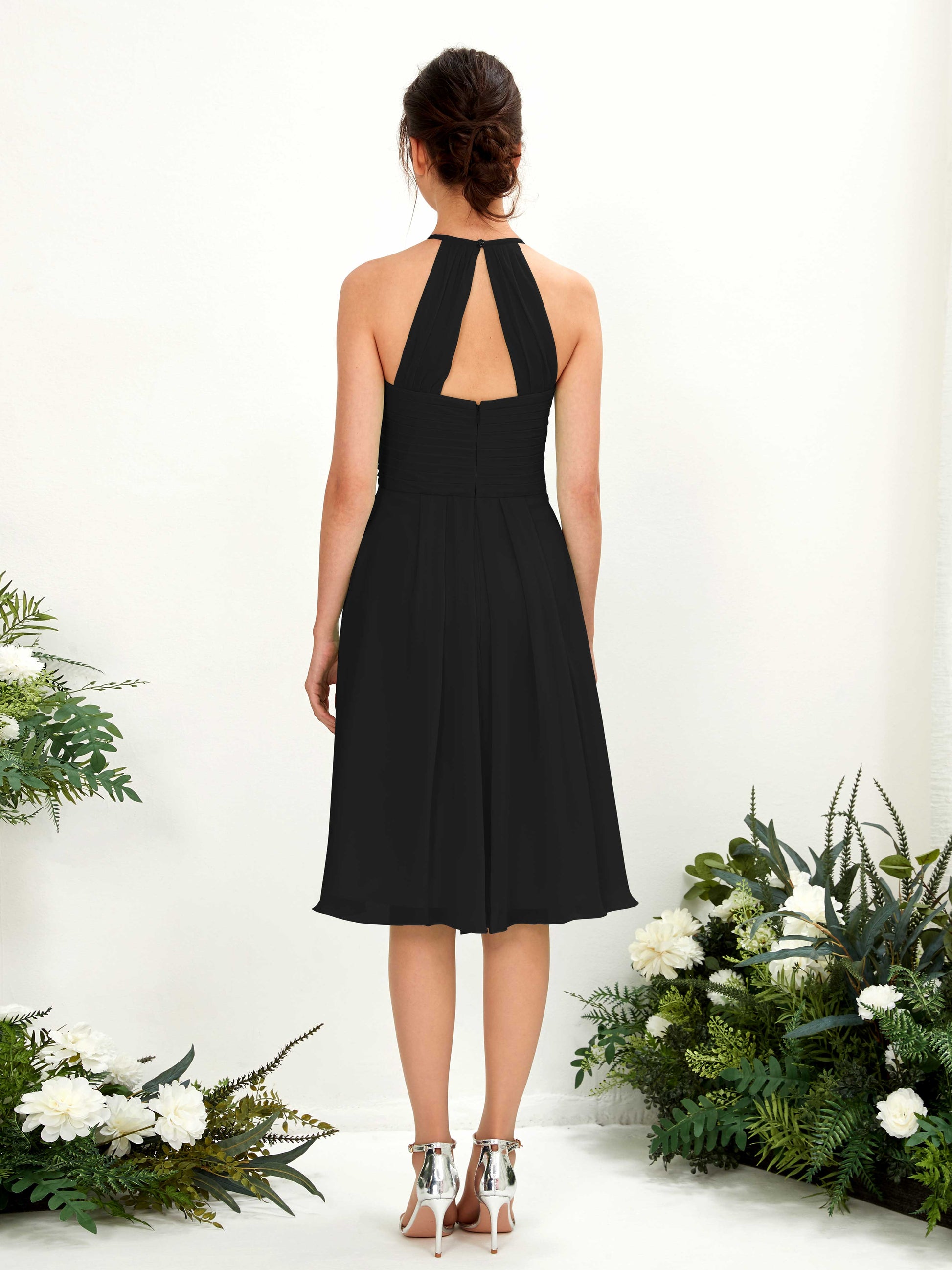 Davina Black Halter Midi Dress