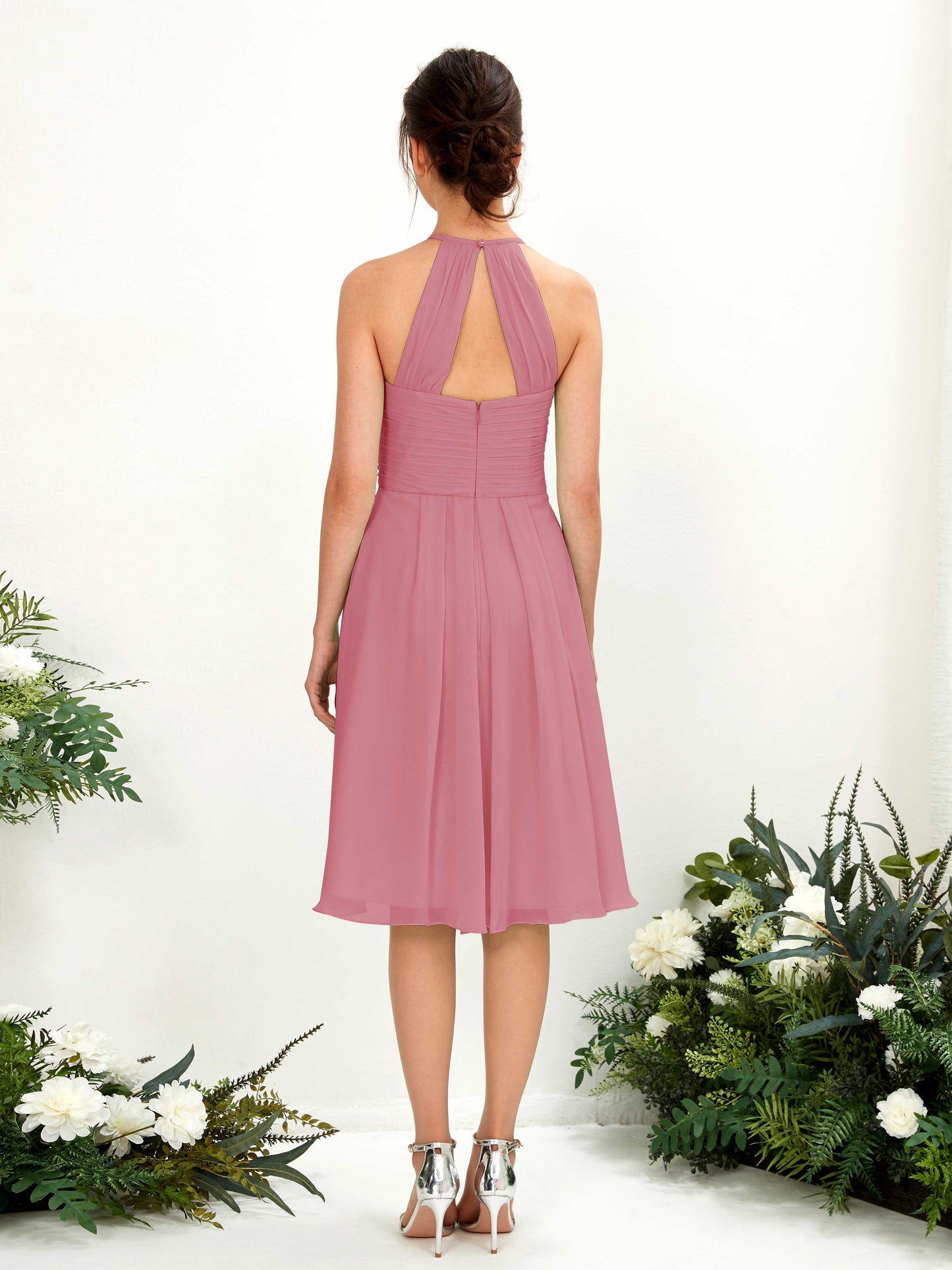 Davina Desert Rose Halter Midi Dress