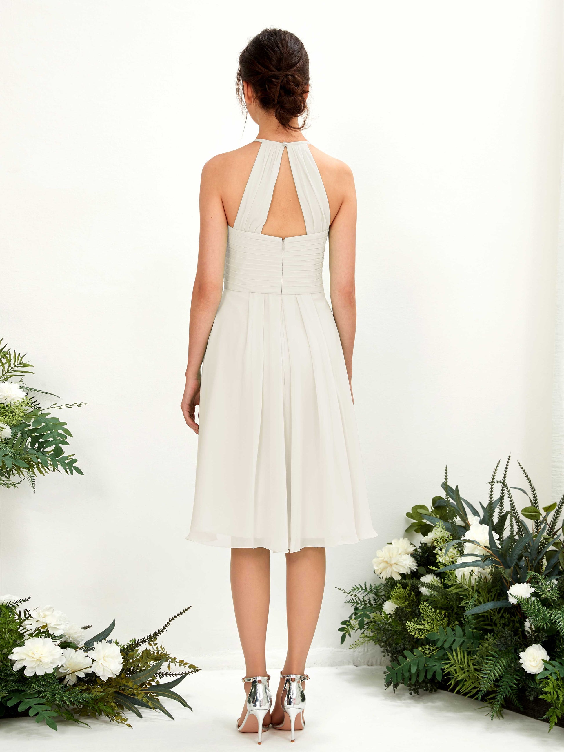 Davina Ivory Halter Midi Dress