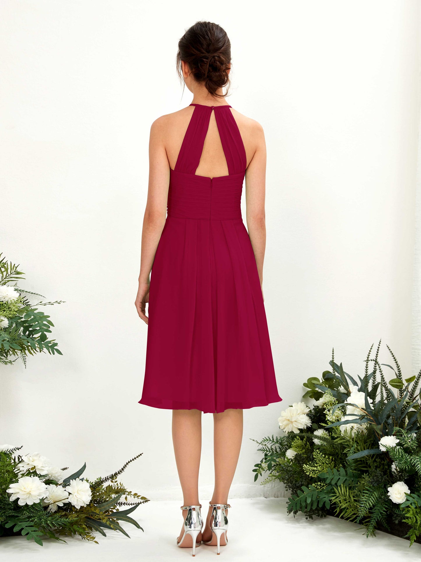 Davina Jester Red Halter Midi Dress