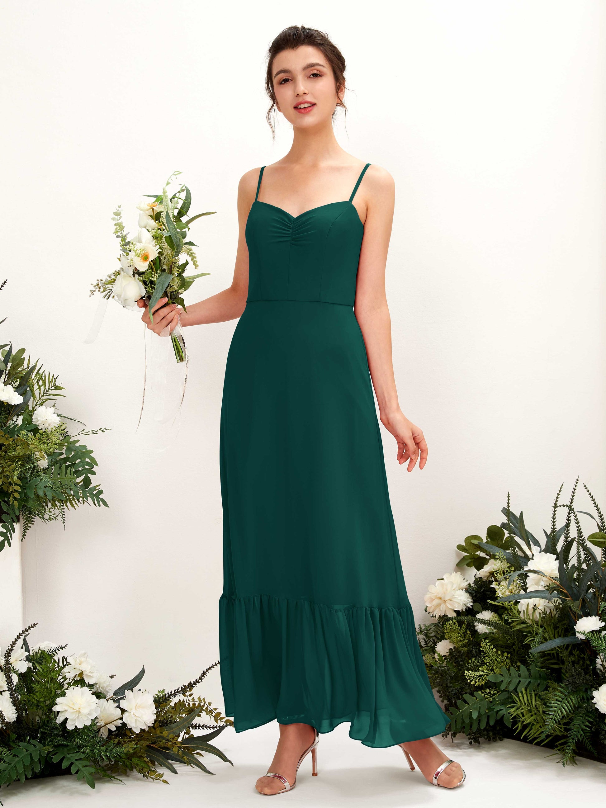 Delia Dark Emerald Sleeveless Maxi Dress